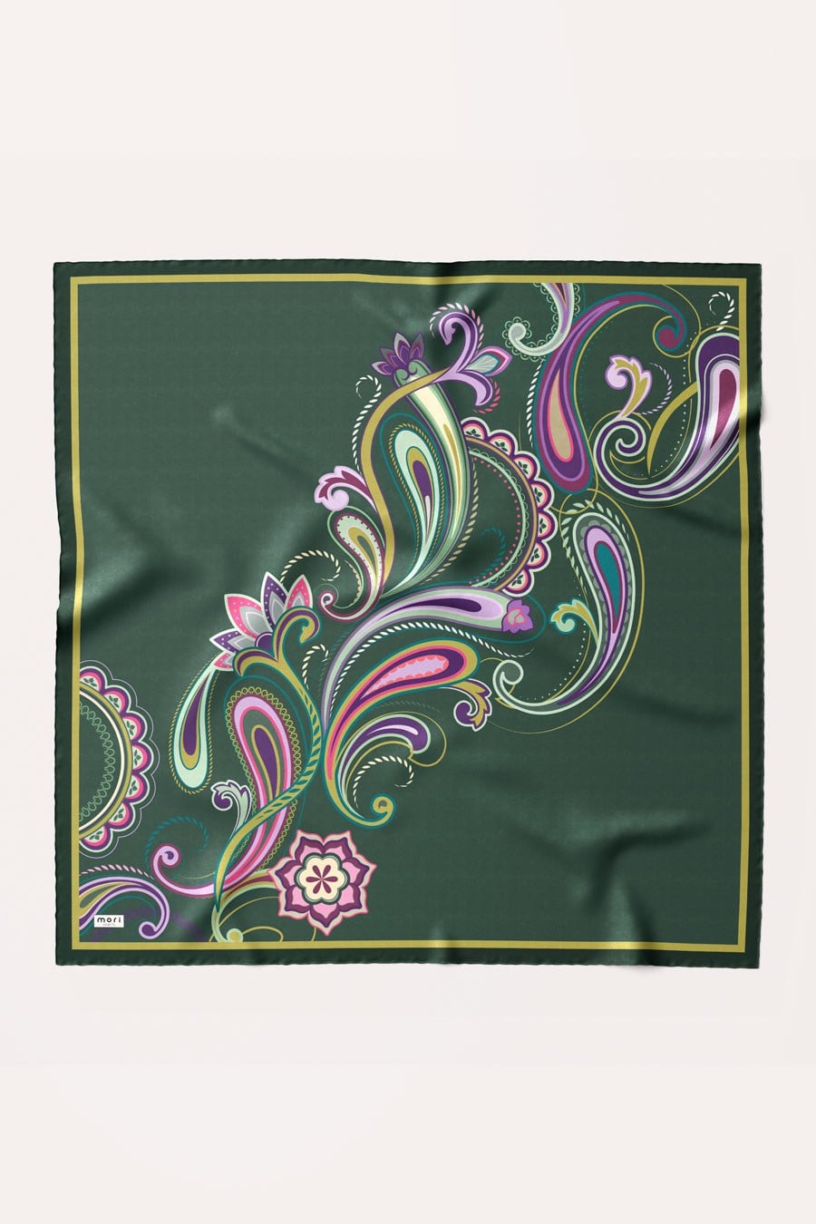 Paisley Desen Soft Eşarp Yeşil