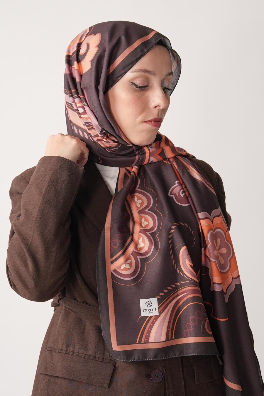 Paisley Desen Soft Şal Kahverengi