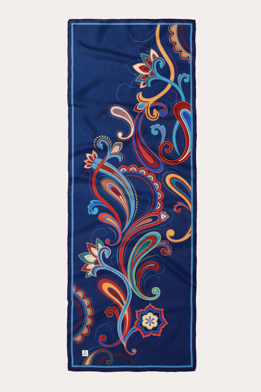 Paisley Desen Soft Şal Lacivert