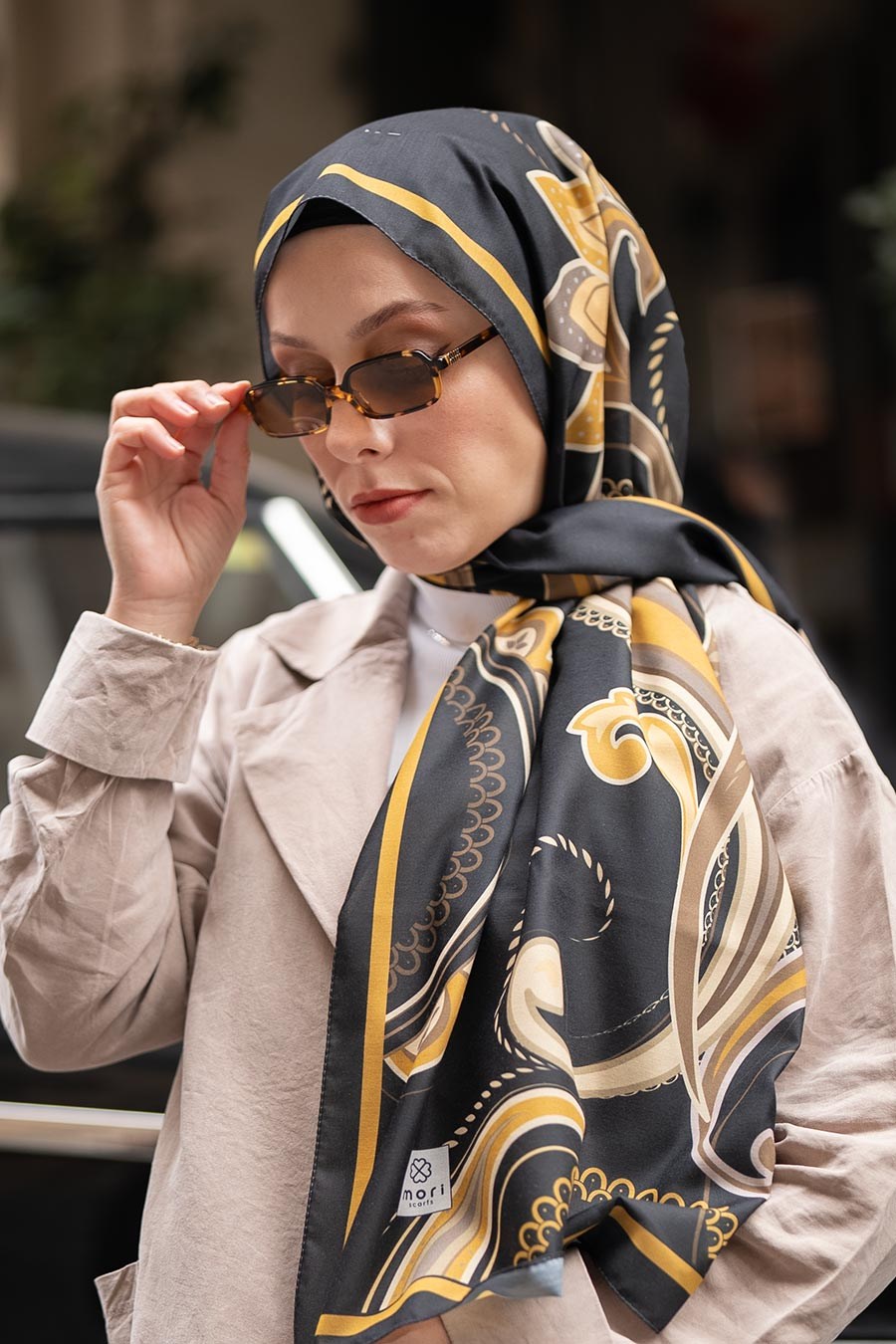 Paisley Desen Soft Şal Siyah