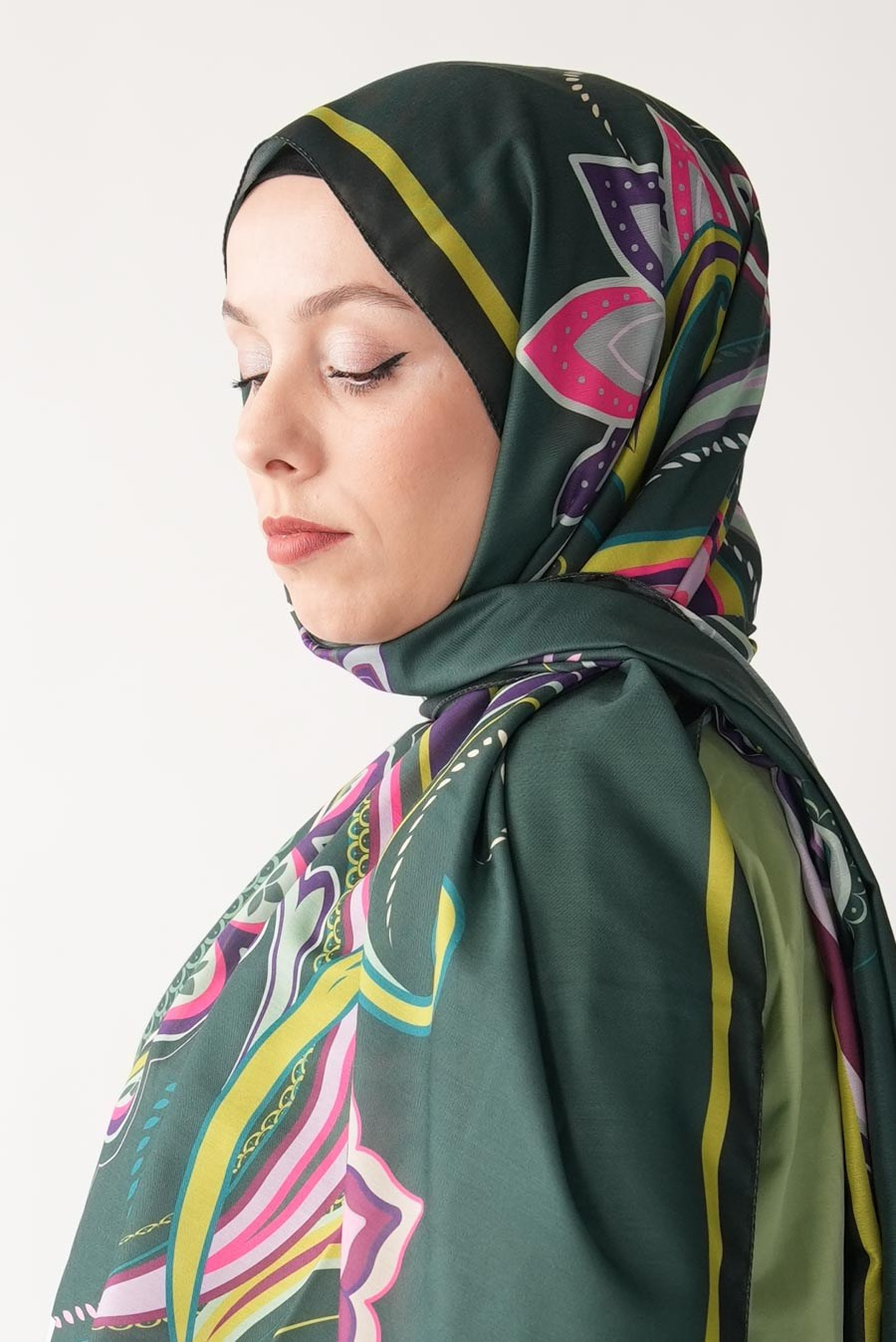 Paisley Desen Soft Şal Yeşil