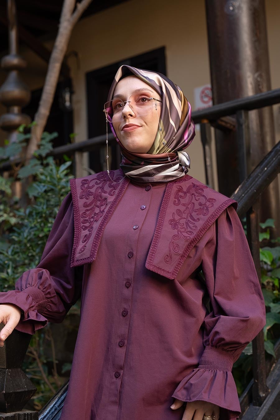 Pastel Drift Desen İpeksi Rayon Eşarp Bodro