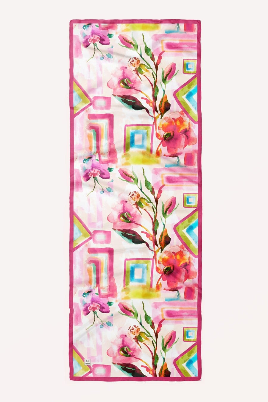 Pia Garden Desen Hint Vual Şal Pembe