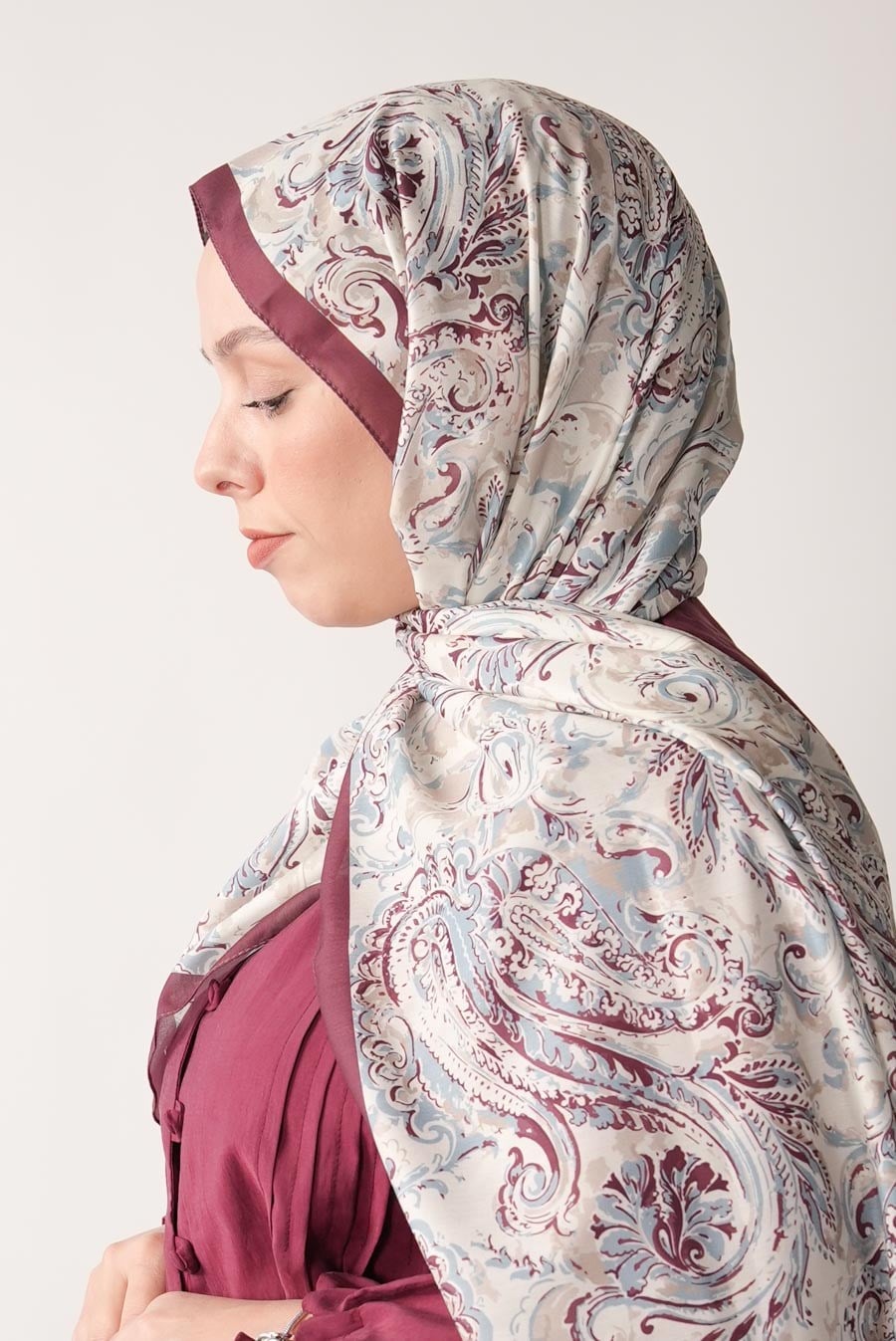 Sahara Desen Soft Şal Bordo