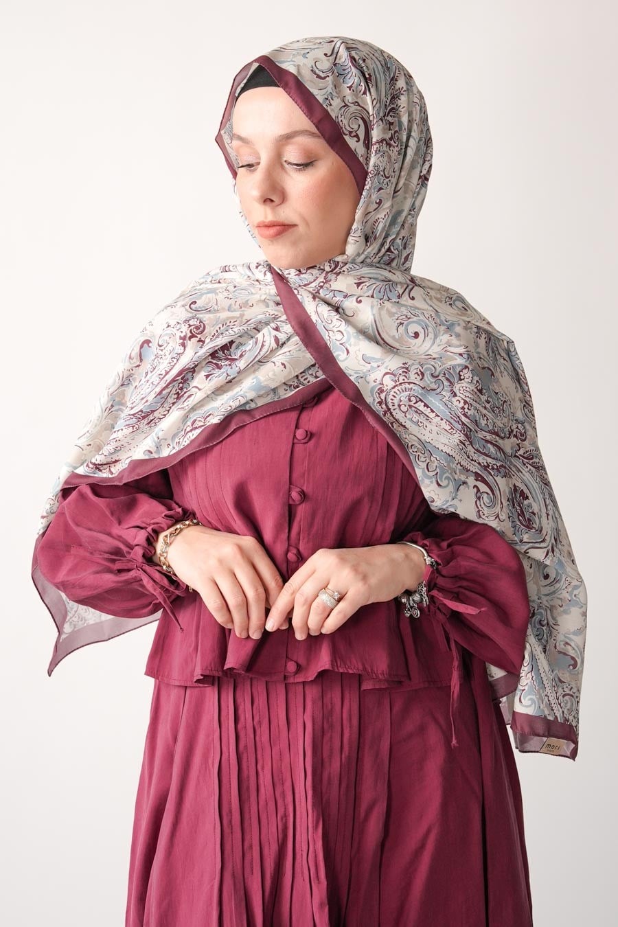 Sahara Desen Soft Şal Bordo
