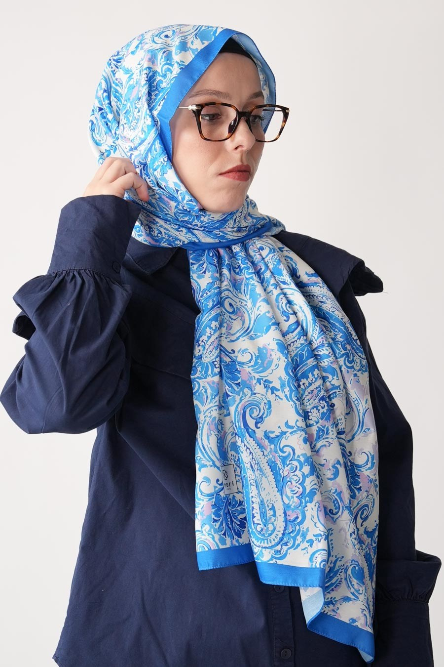 Sahara Desen Soft Şal Mavi
