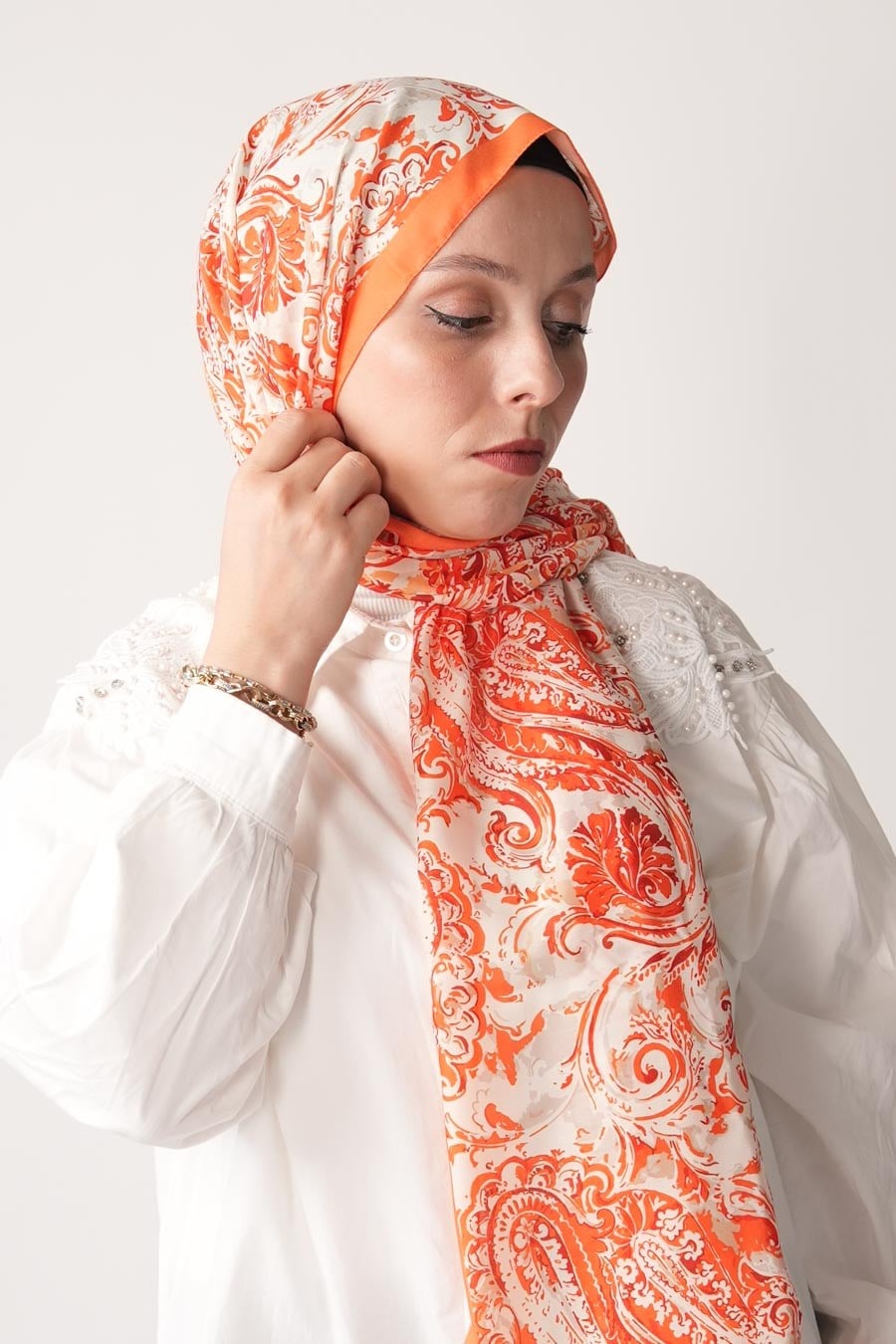 Sahara Desen Soft Şal Turuncu