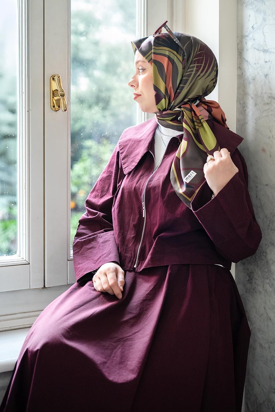 Secret Desen İpeksi Rayon Eşarp Yeşil