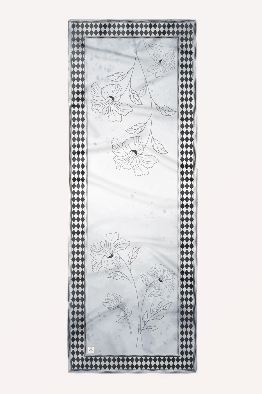 Silver Touch Desen Hint Vual Şal Gri