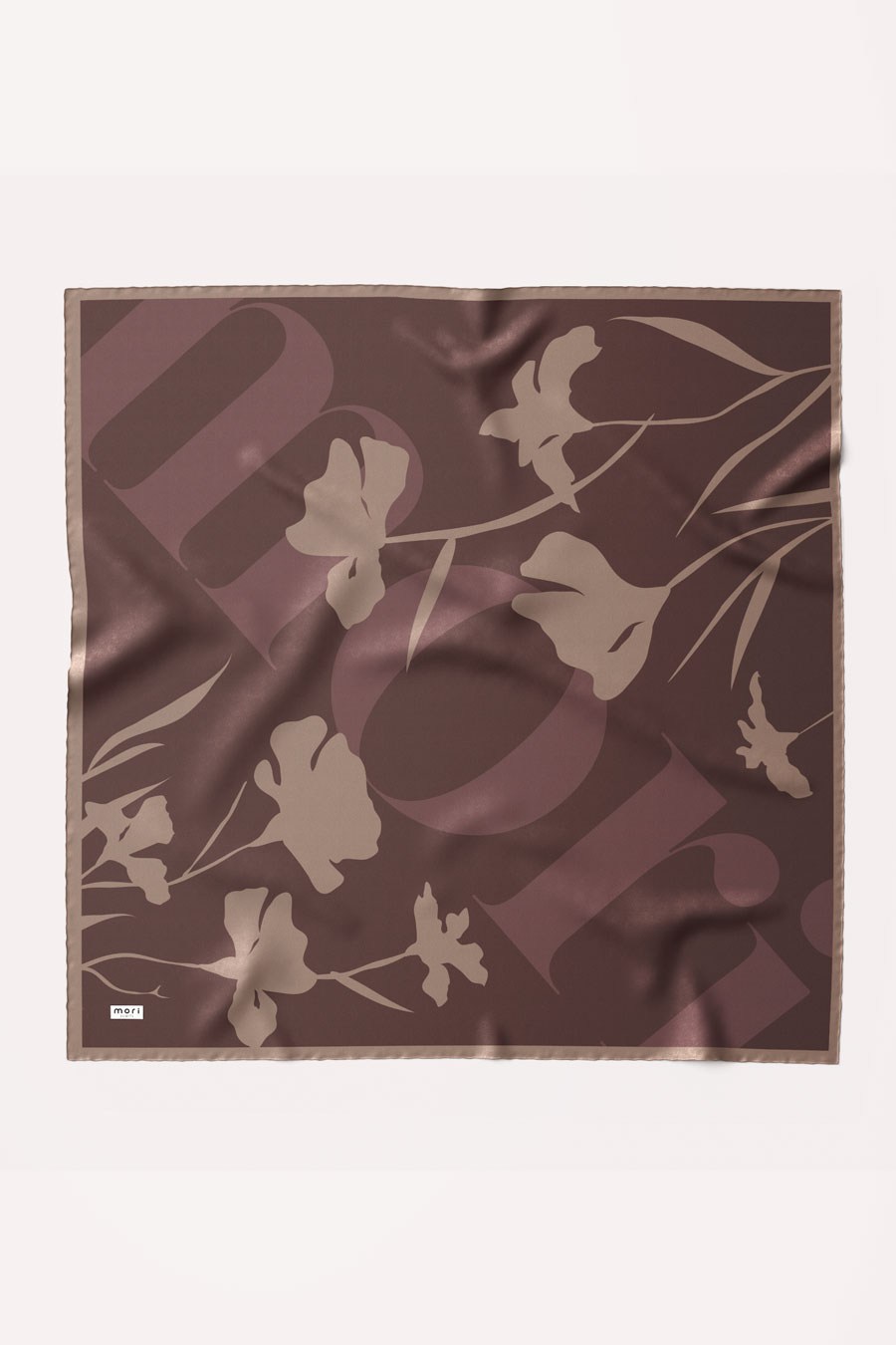 Spring Flood Desen Soft Eşarp Kahverengi