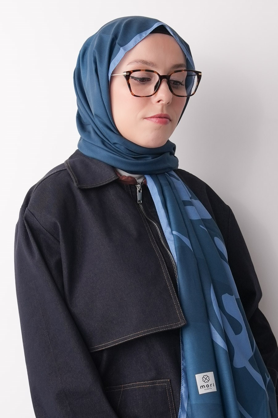 Spring Flood Desen Soft Şal Mavi