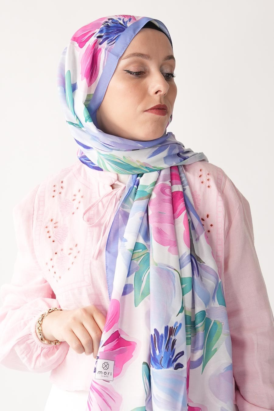 Sweet Garden Desen Soft Şal Lila