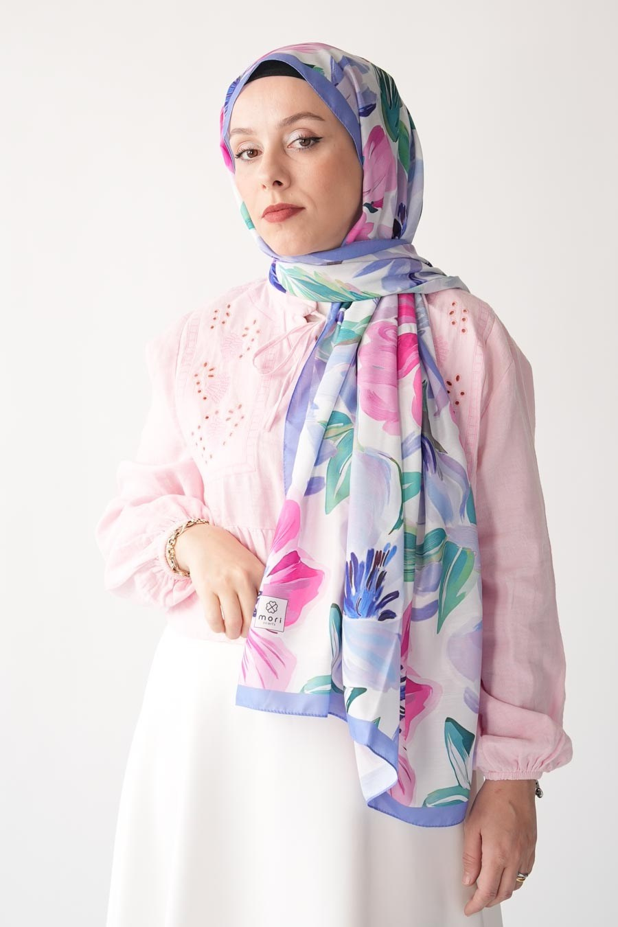 Sweet Garden Desen Soft Şal Lila