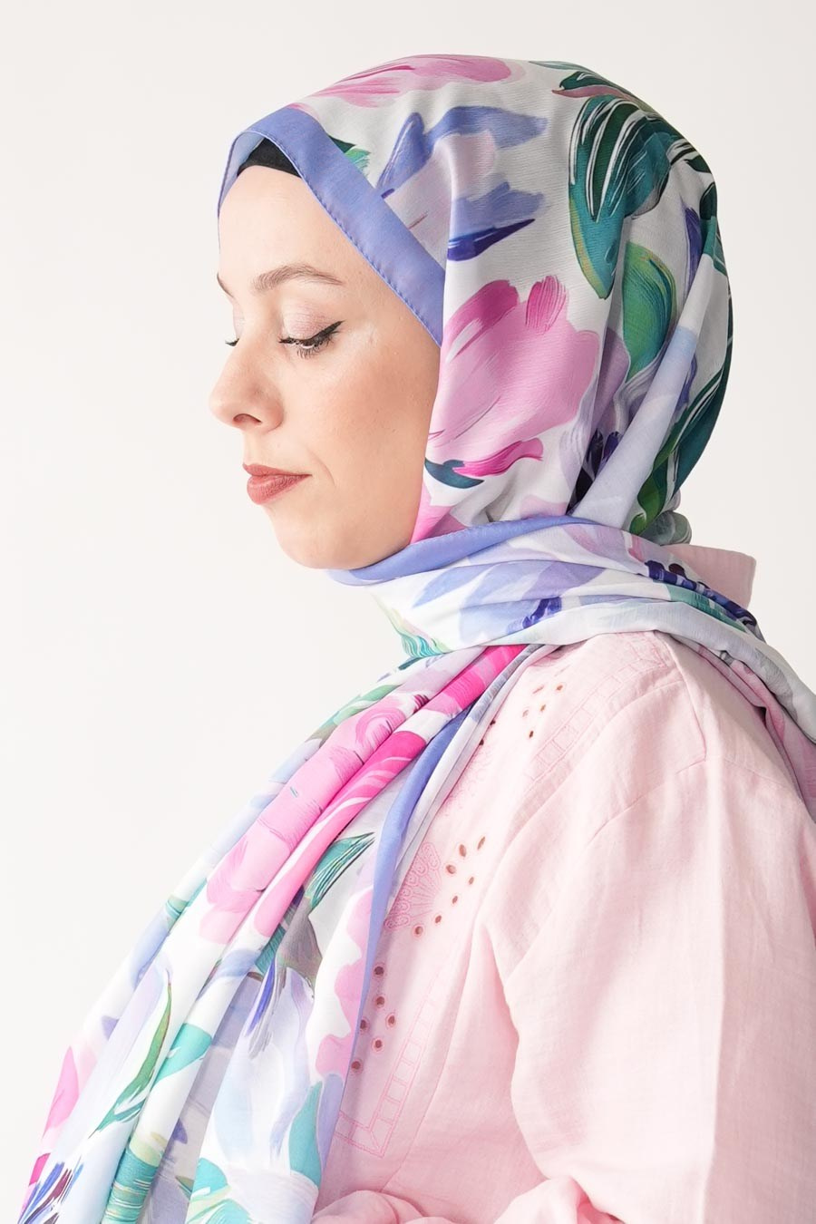 Sweet Garden Desen Soft Şal Lila