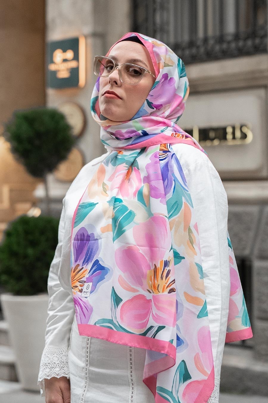 Sweet Garden Desen Soft Şal Pembe