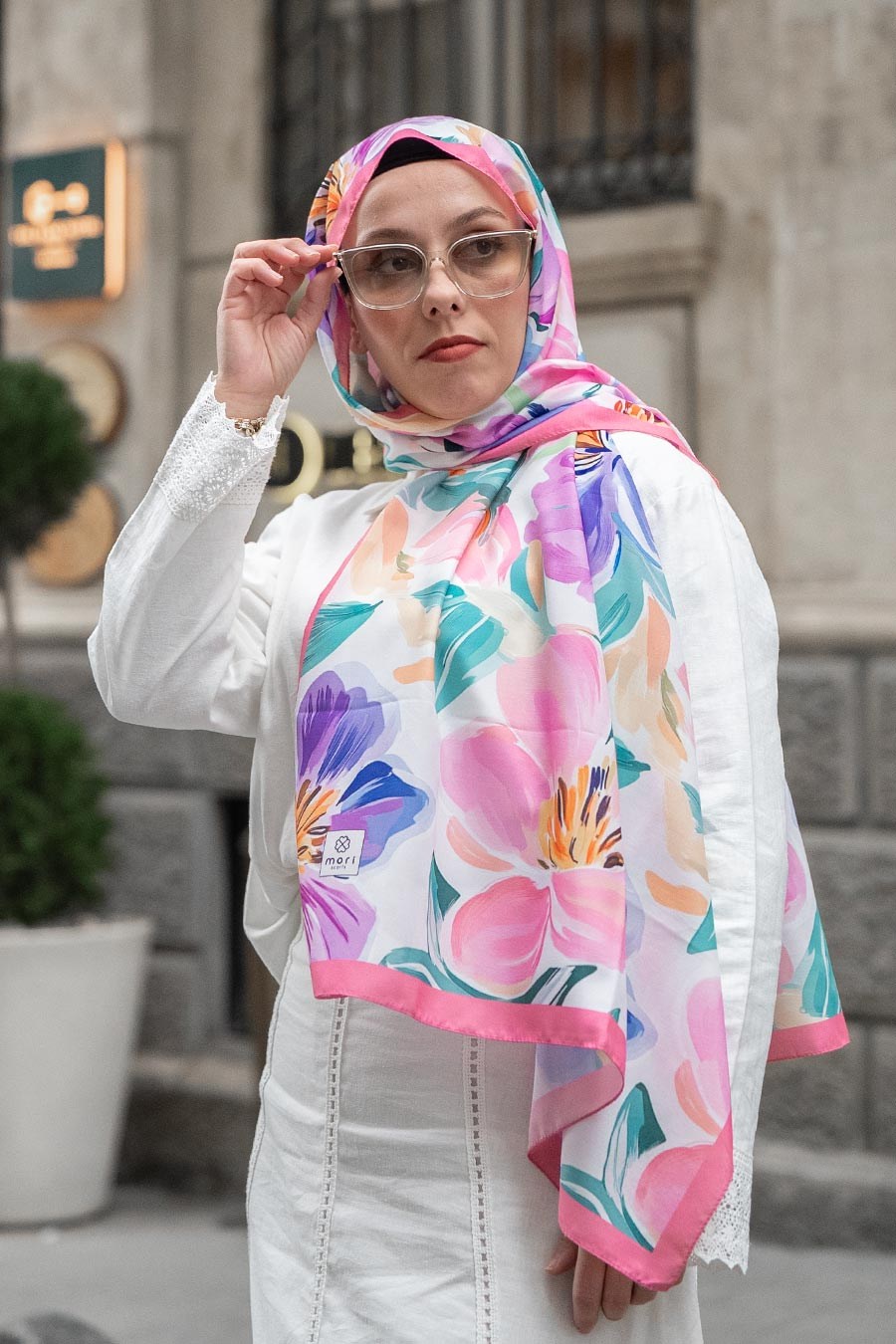 Sweet Garden Desen Soft Şal Pembe