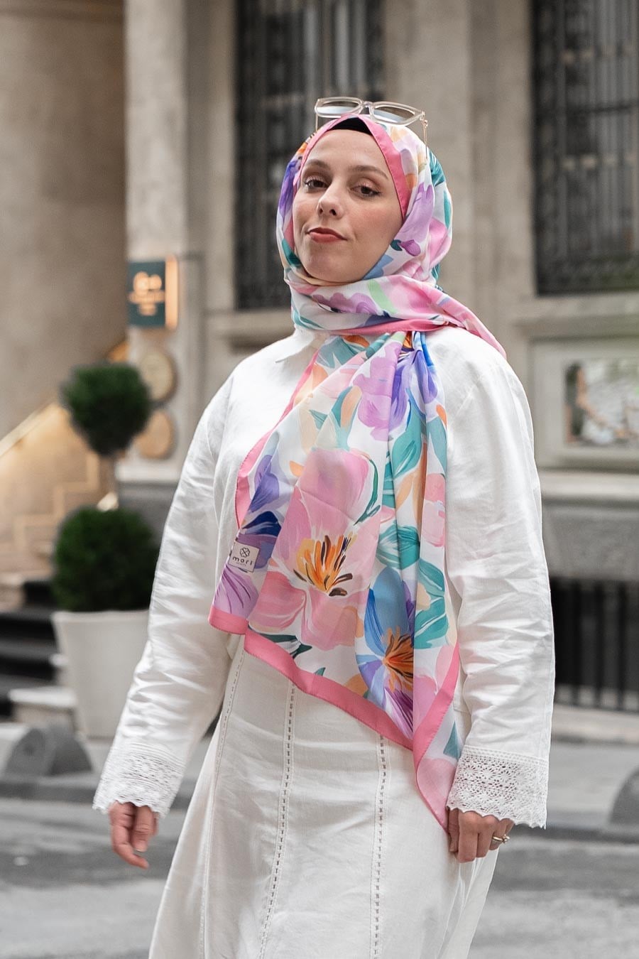 Sweet Garden Desen Soft Şal Pembe