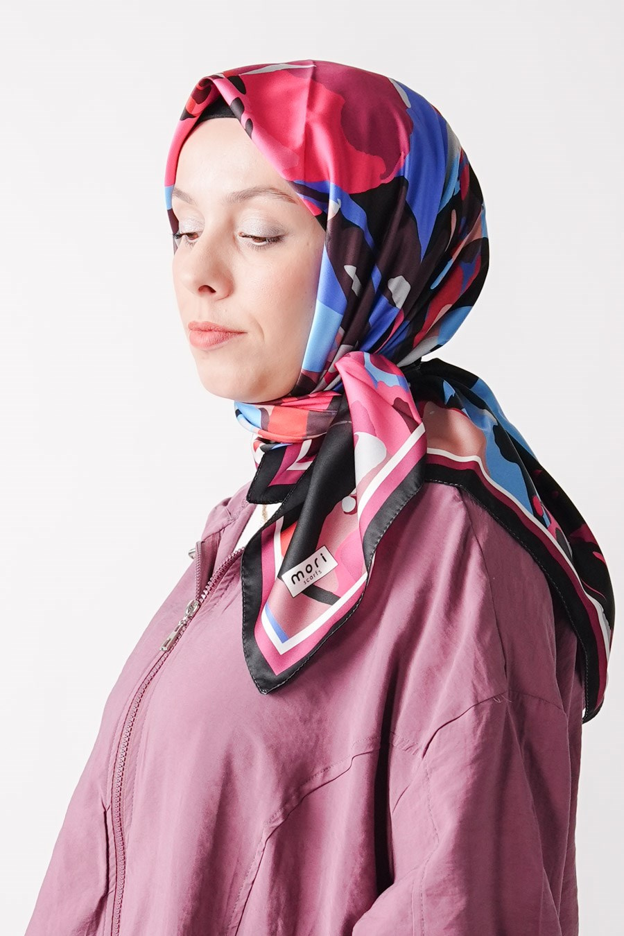 Vanilla Bud Desen İpeksi Rayon Eşarp Bordo