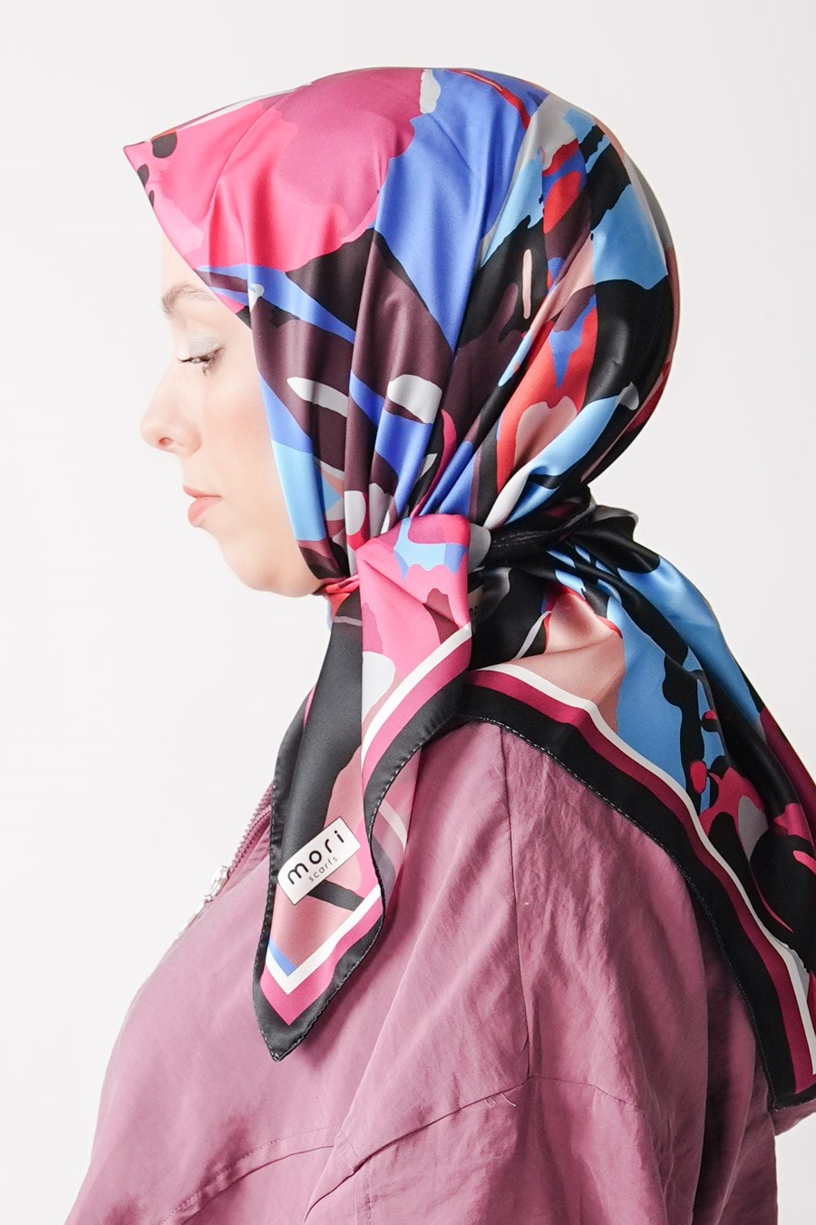 Vanilla Bud Desen İpeksi Rayon Eşarp Bordo