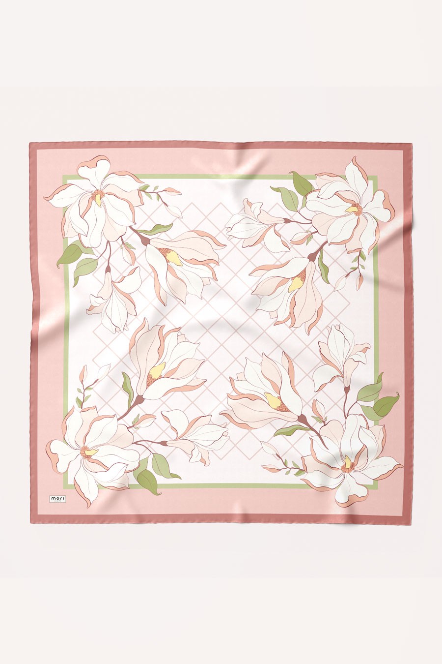 Velvet Moss Desen Soft Eşarp Pudra