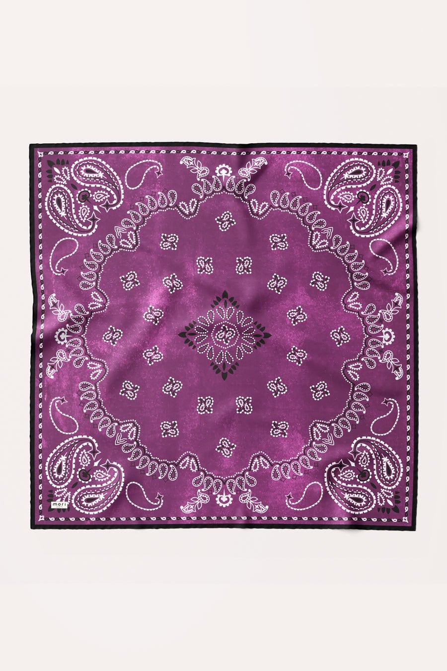 Vintage Ochre Desen Soft Eşarp Mor