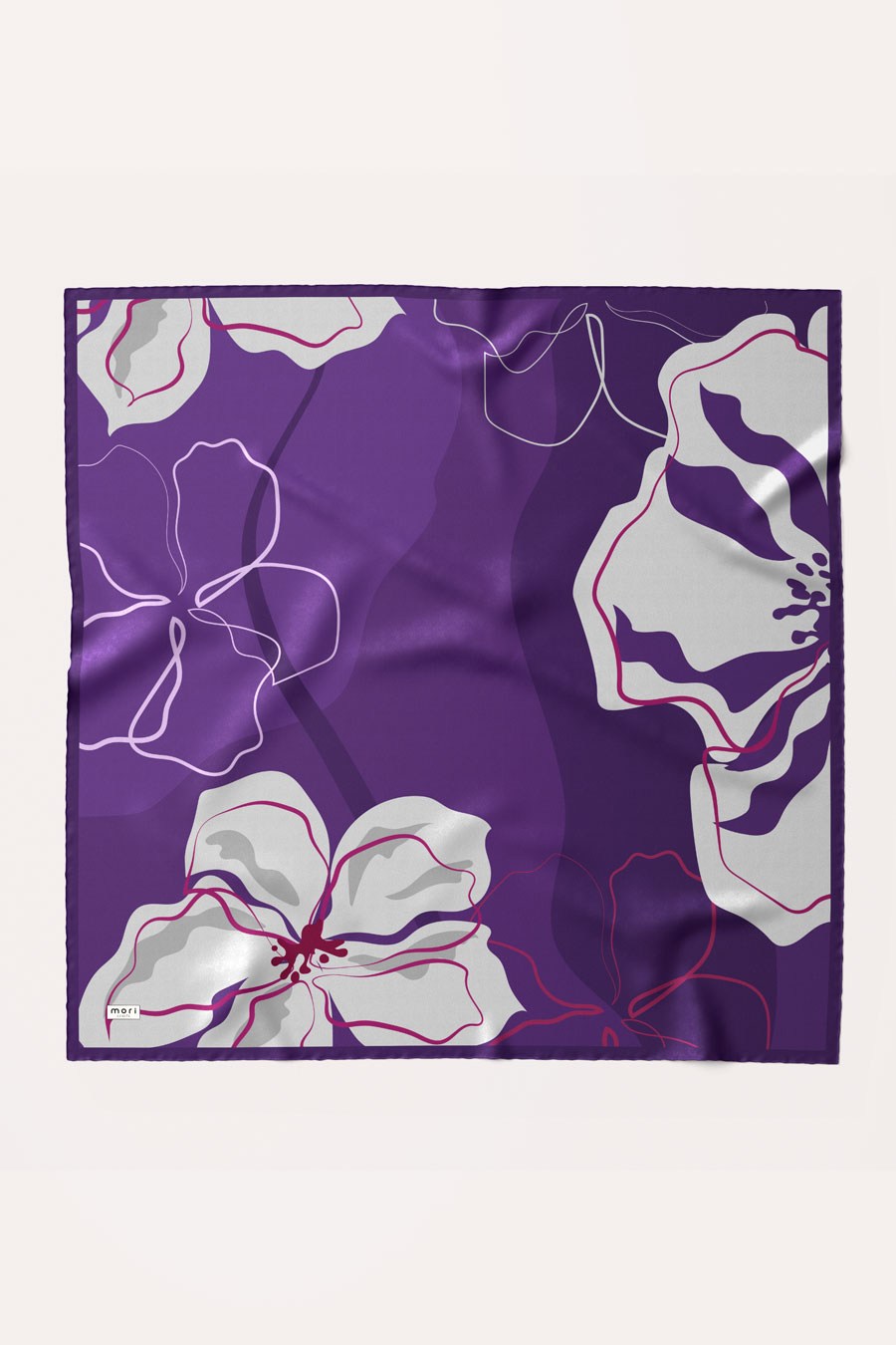 Violet Desen Soft Eşarp Mor