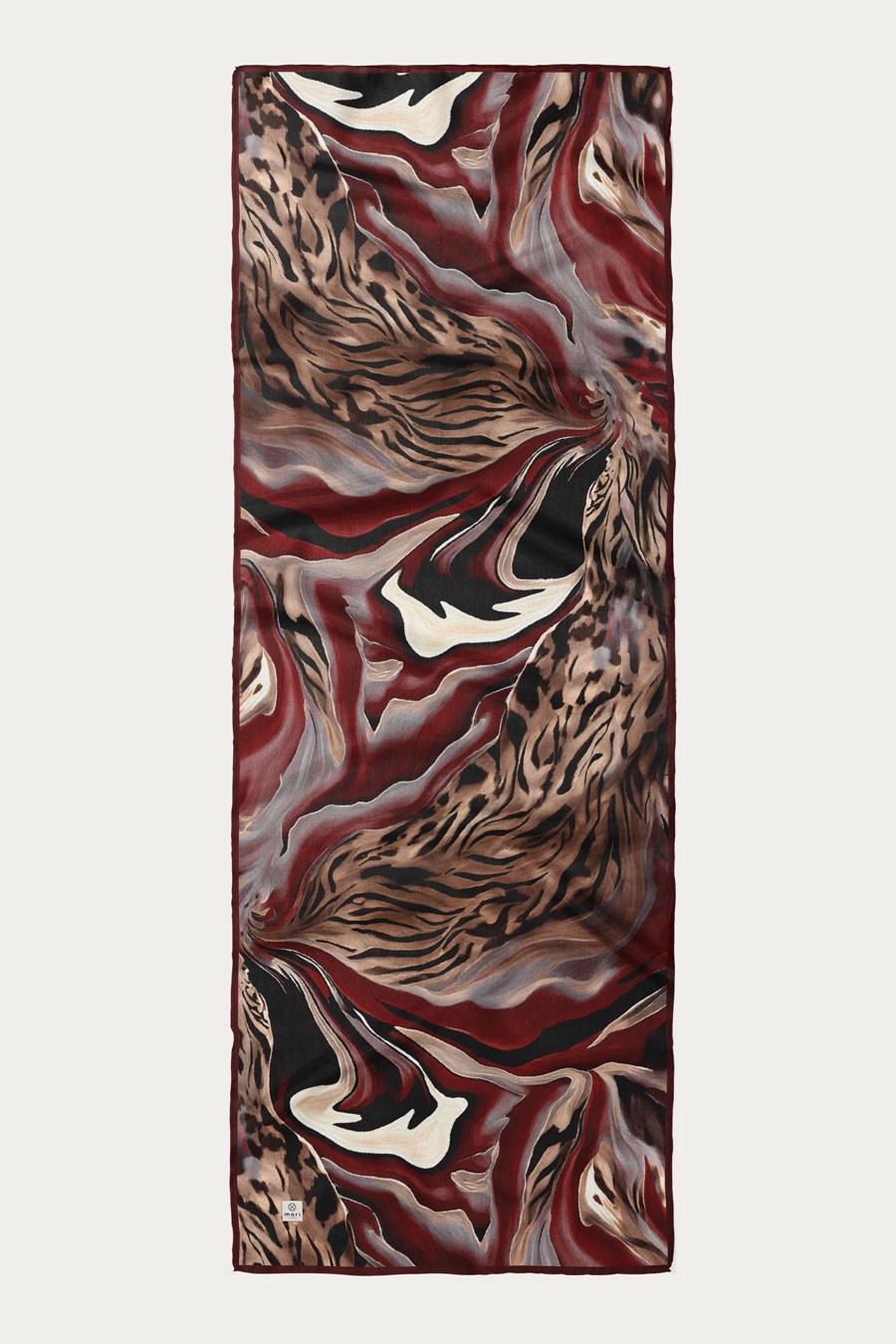 Wild Desen Hint Vual Şal Bordo