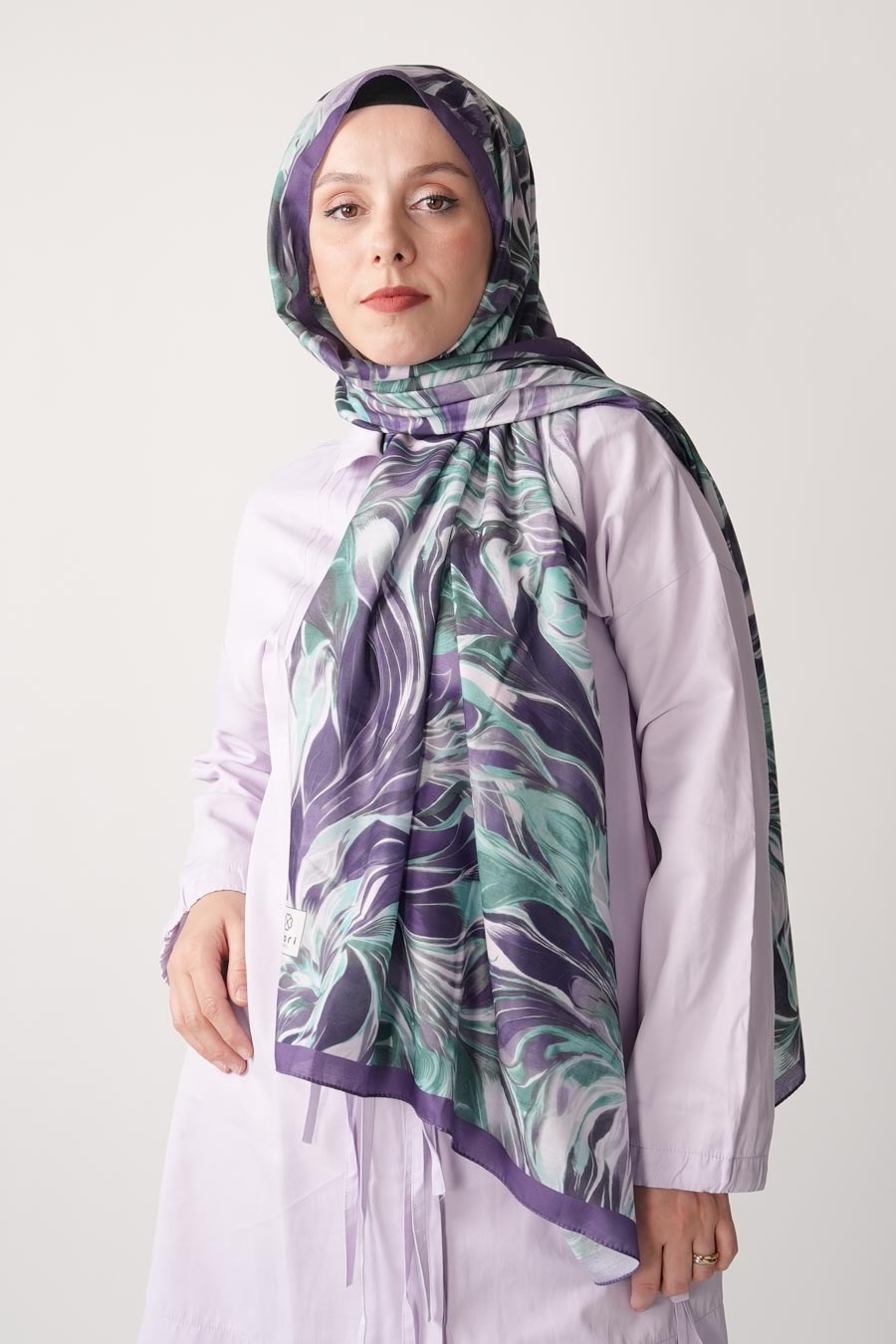 Fluid Era Desen Soft Şal Mor