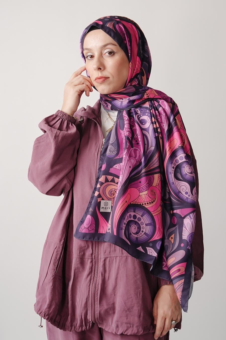 Ginger Trace Desen Soft Şal Mor