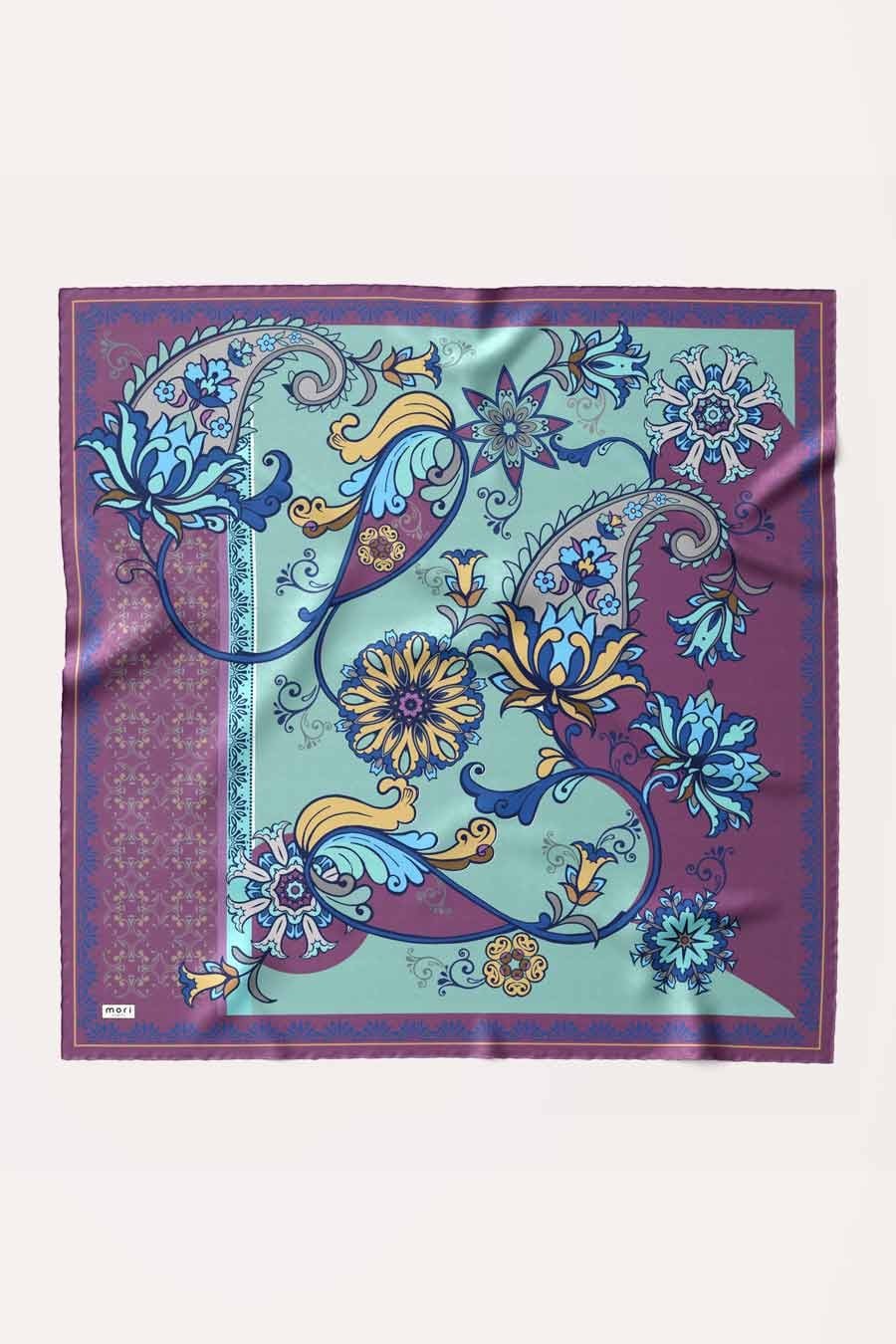 Journal Desen Soft Eşarp Mor