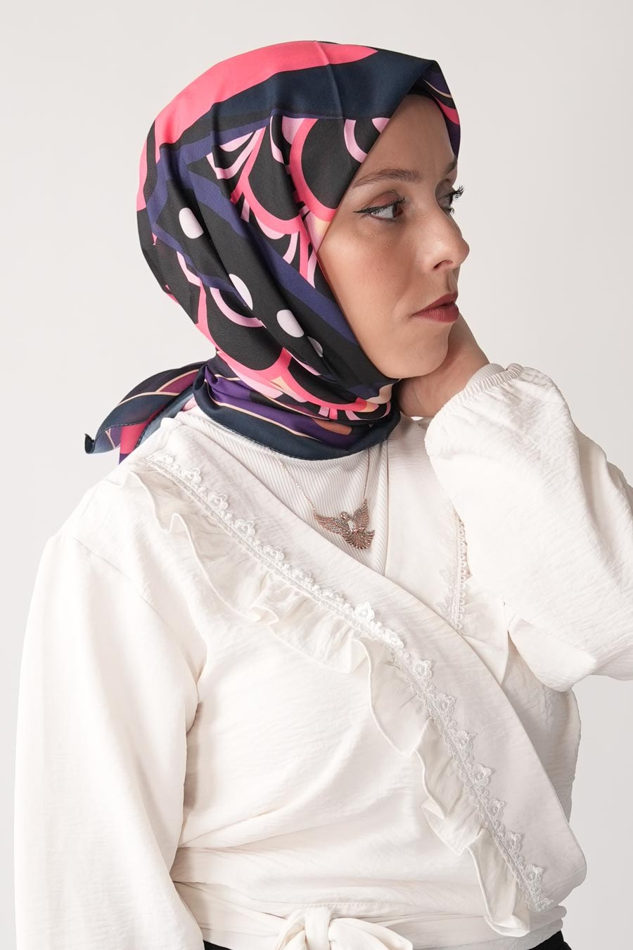 Loryan Desen Soft Eşarp Pembe