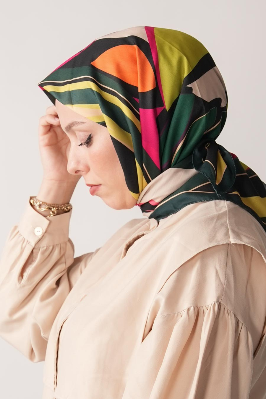 Loryan Desen Soft Eşarp Yeşil