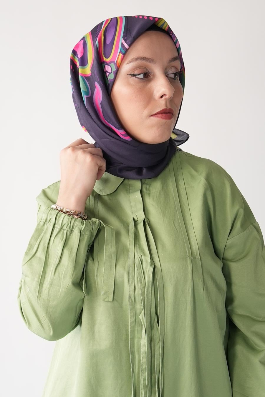Paisley Desen Soft Eşarp Mor