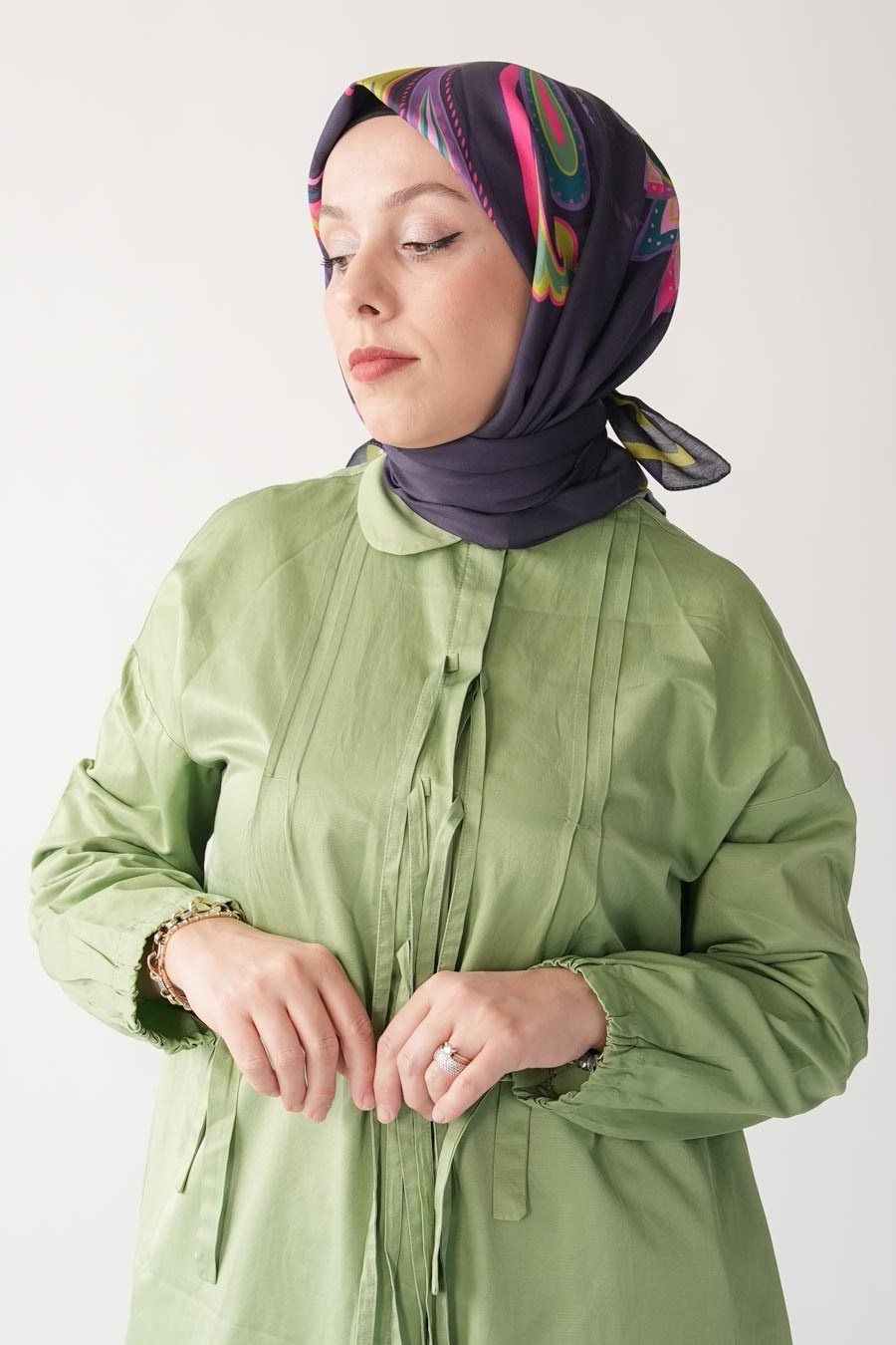 Paisley Desen Soft Eşarp Mor