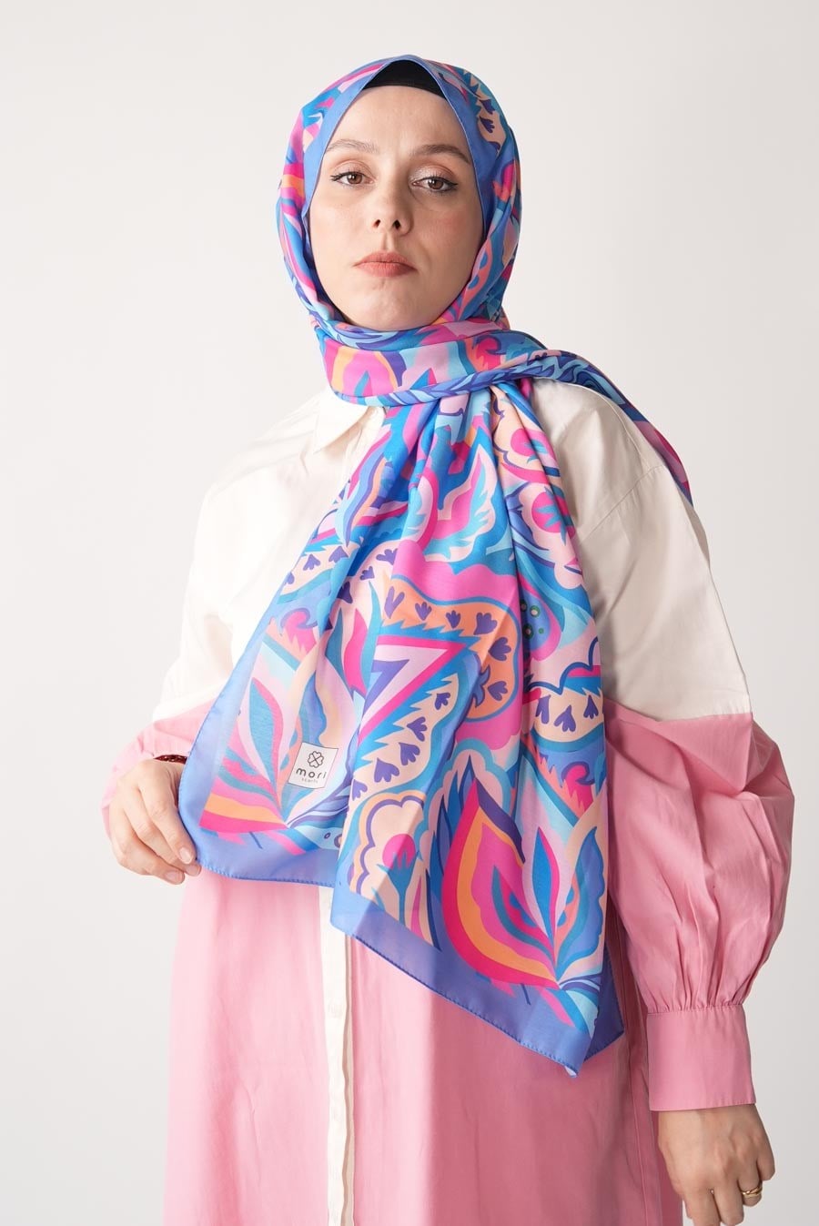 Soft Botaniq Desen Soft Şal Mor