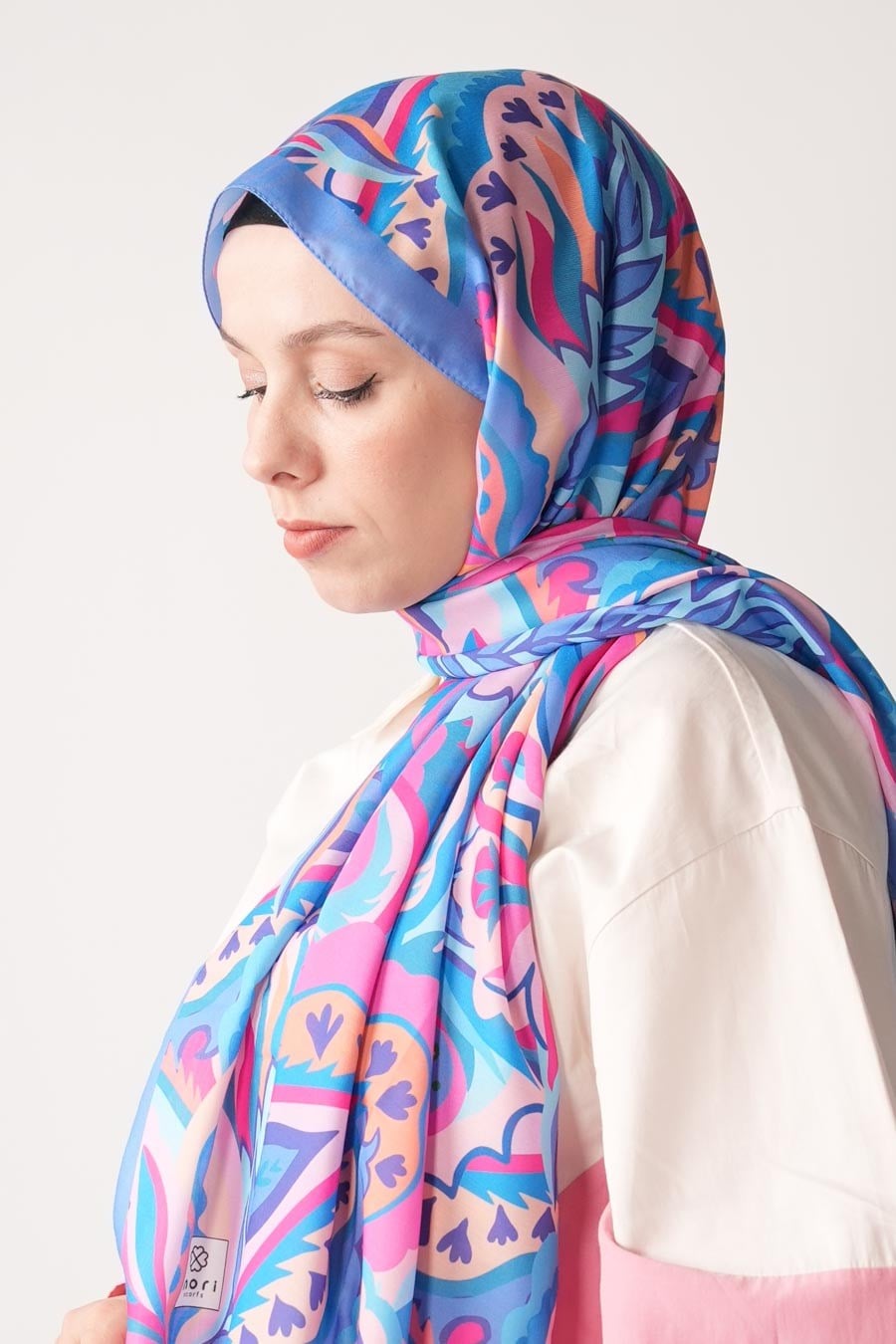 Soft Botaniq Desen Soft Şal Mor