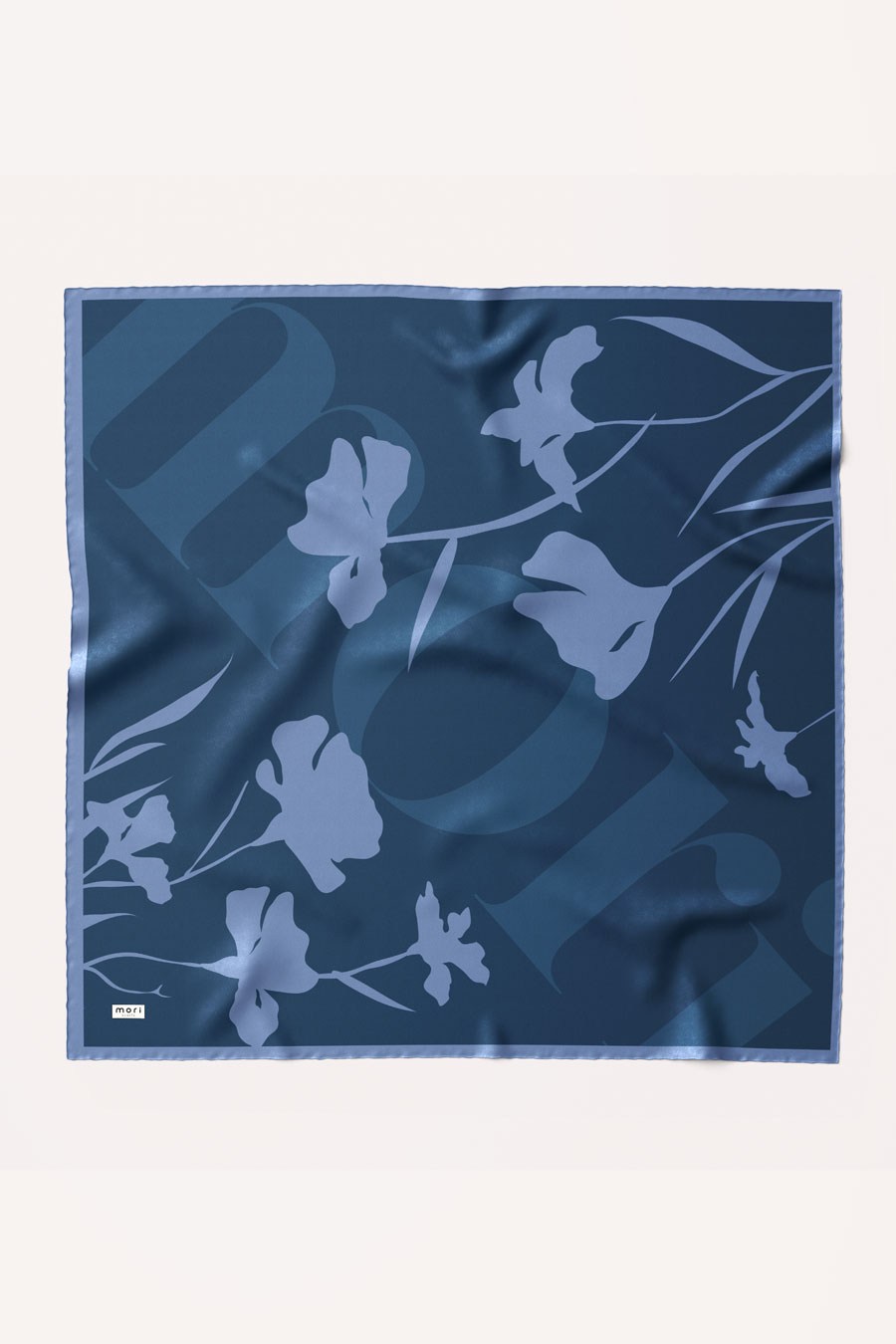 Spring Flood Desen Soft Eşarp Mavi