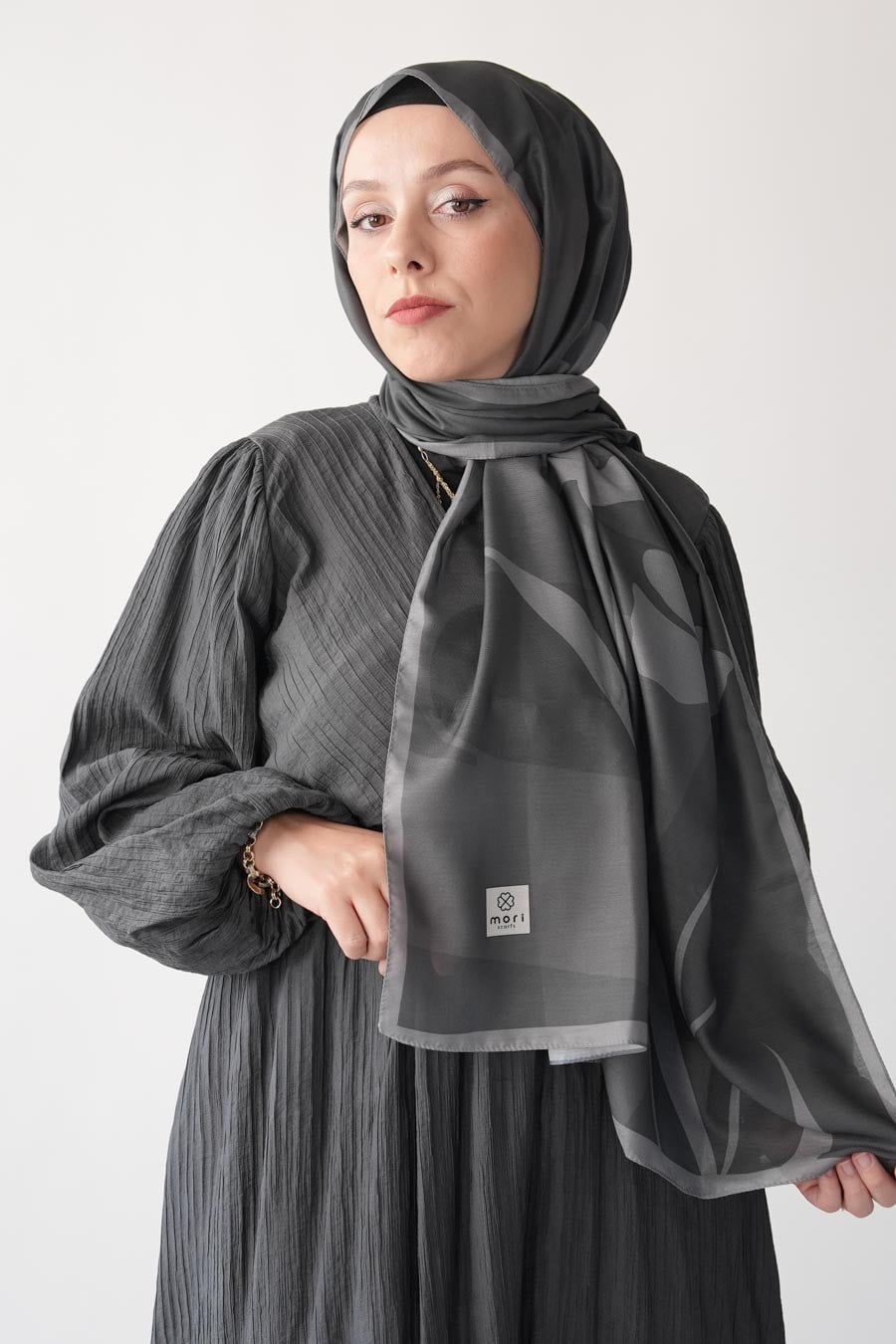 Spring Flood Desen Soft Şal Gri