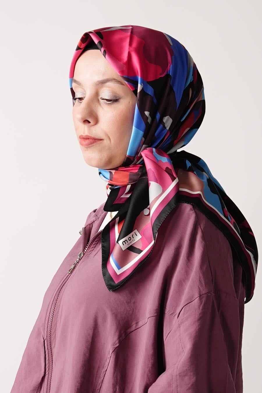 Vanilla Bud Desen İpeksi Rayon Eşarp Bordo