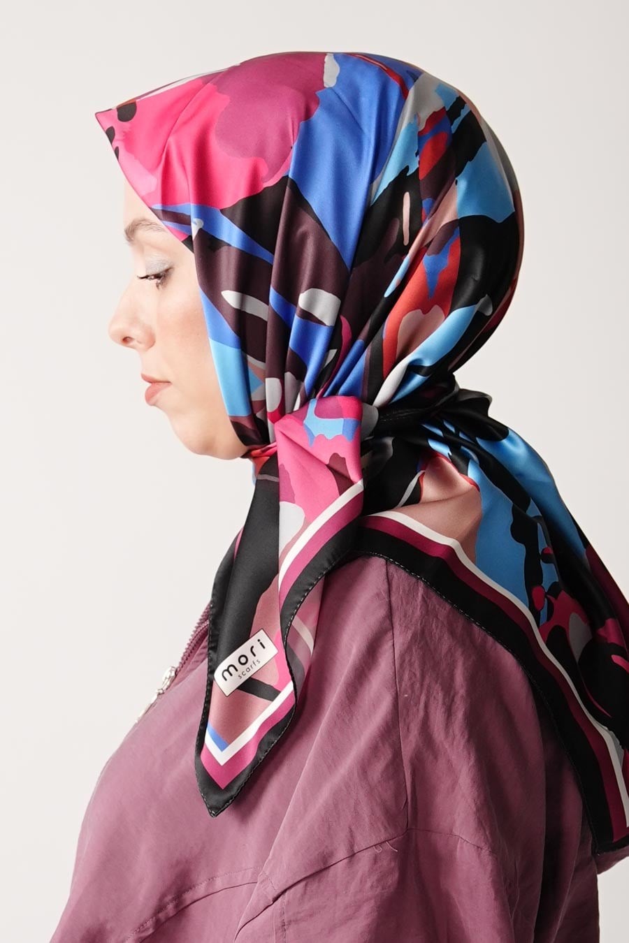 Vanilla Bud Desen İpeksi Rayon Eşarp Bordo