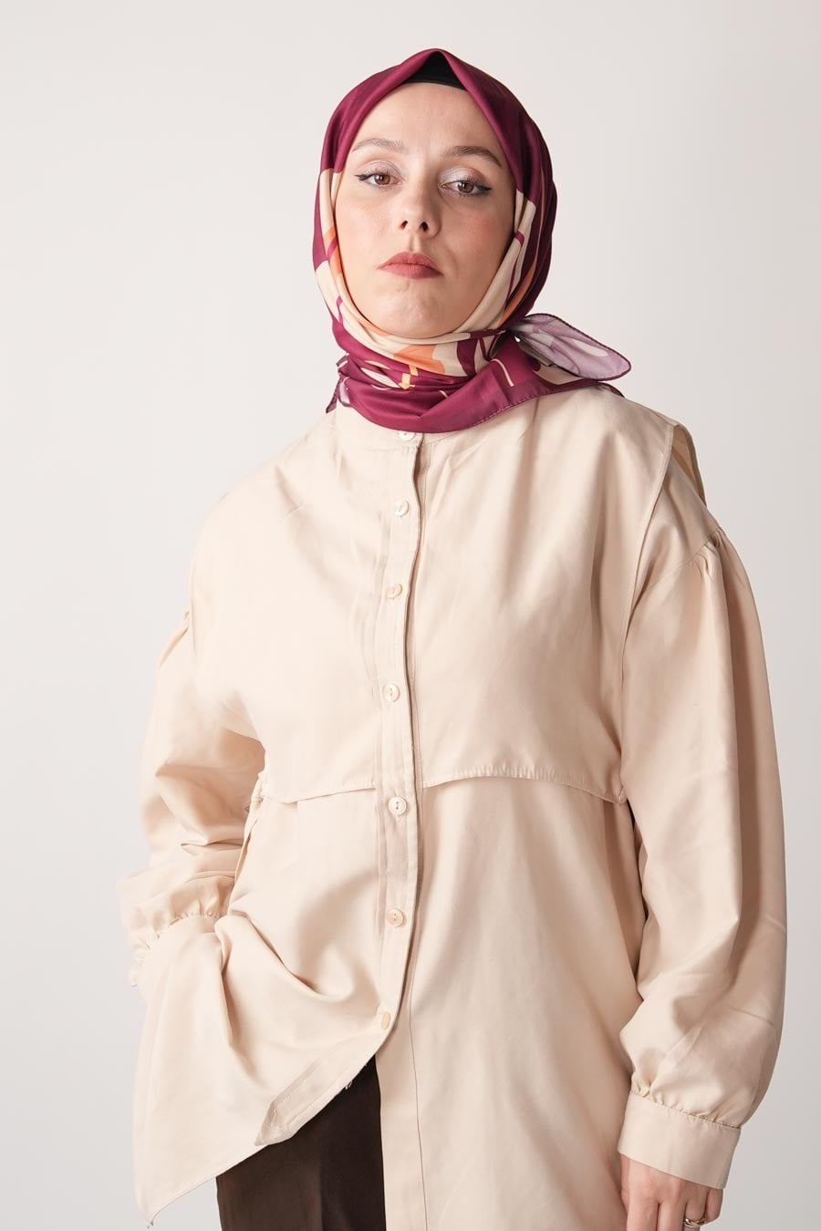 Violet Desen Soft Eşarp Mürdüm