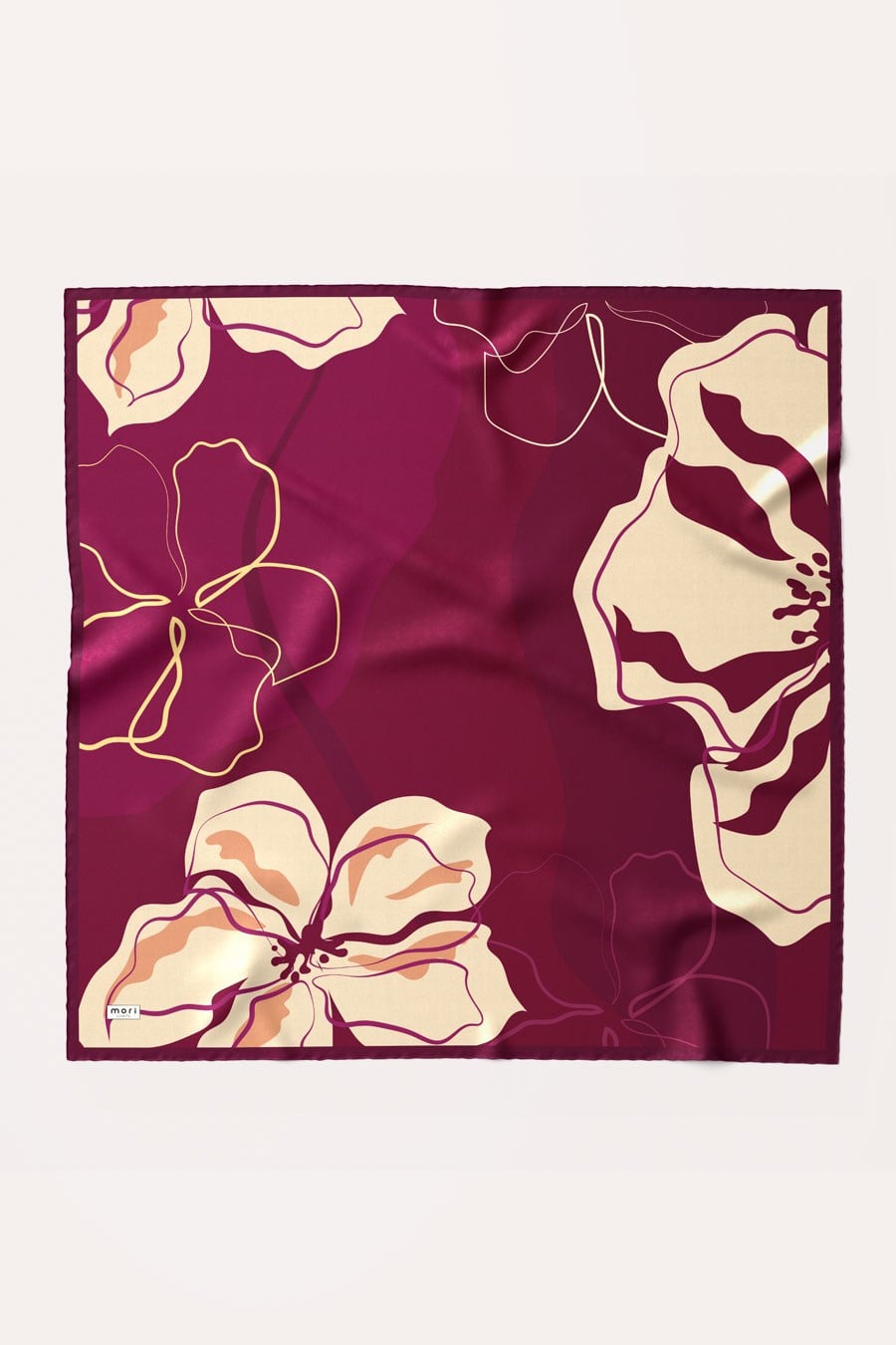 Violet Desen Soft Eşarp Mürdüm