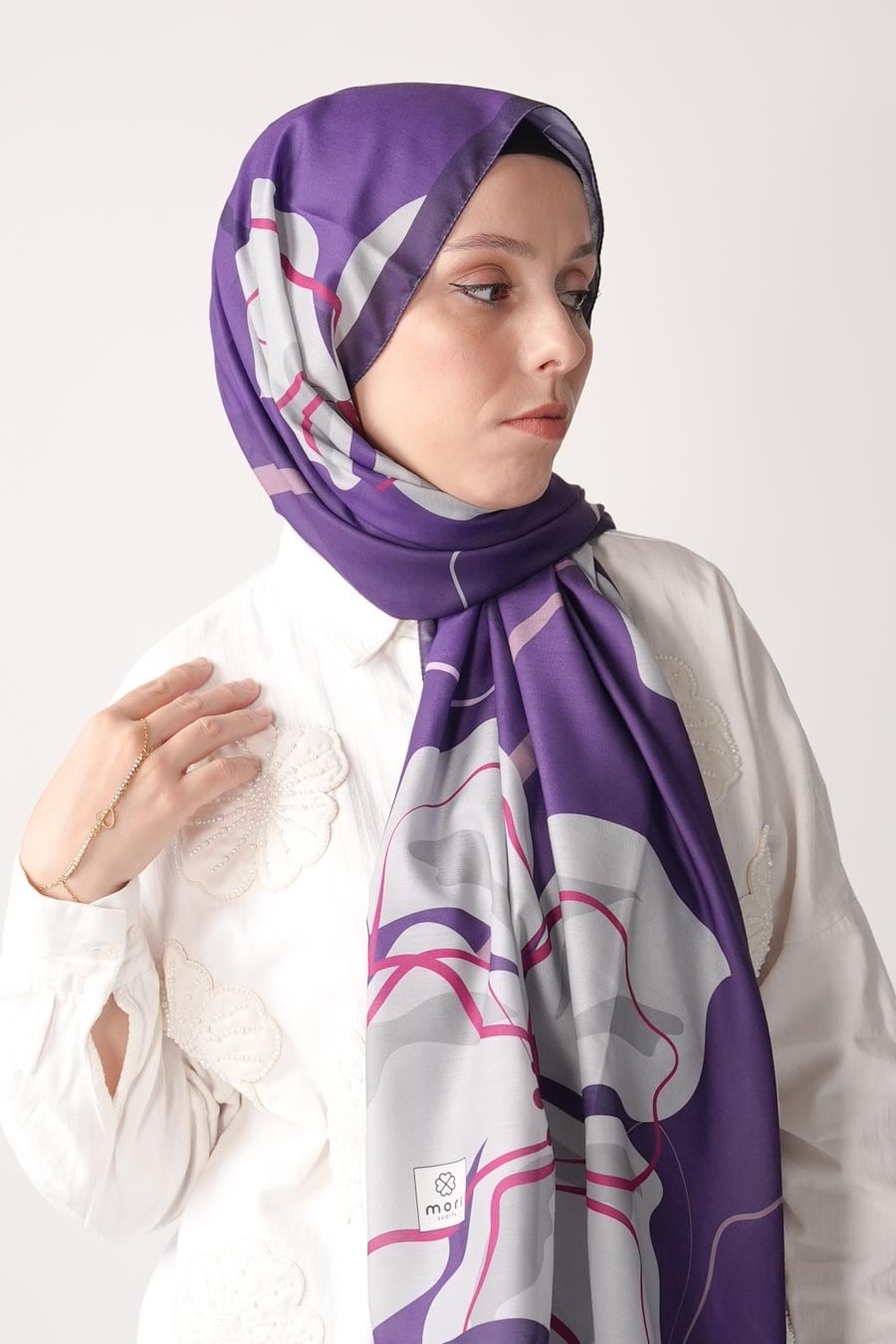 Violet Desen Soft Şal Mor