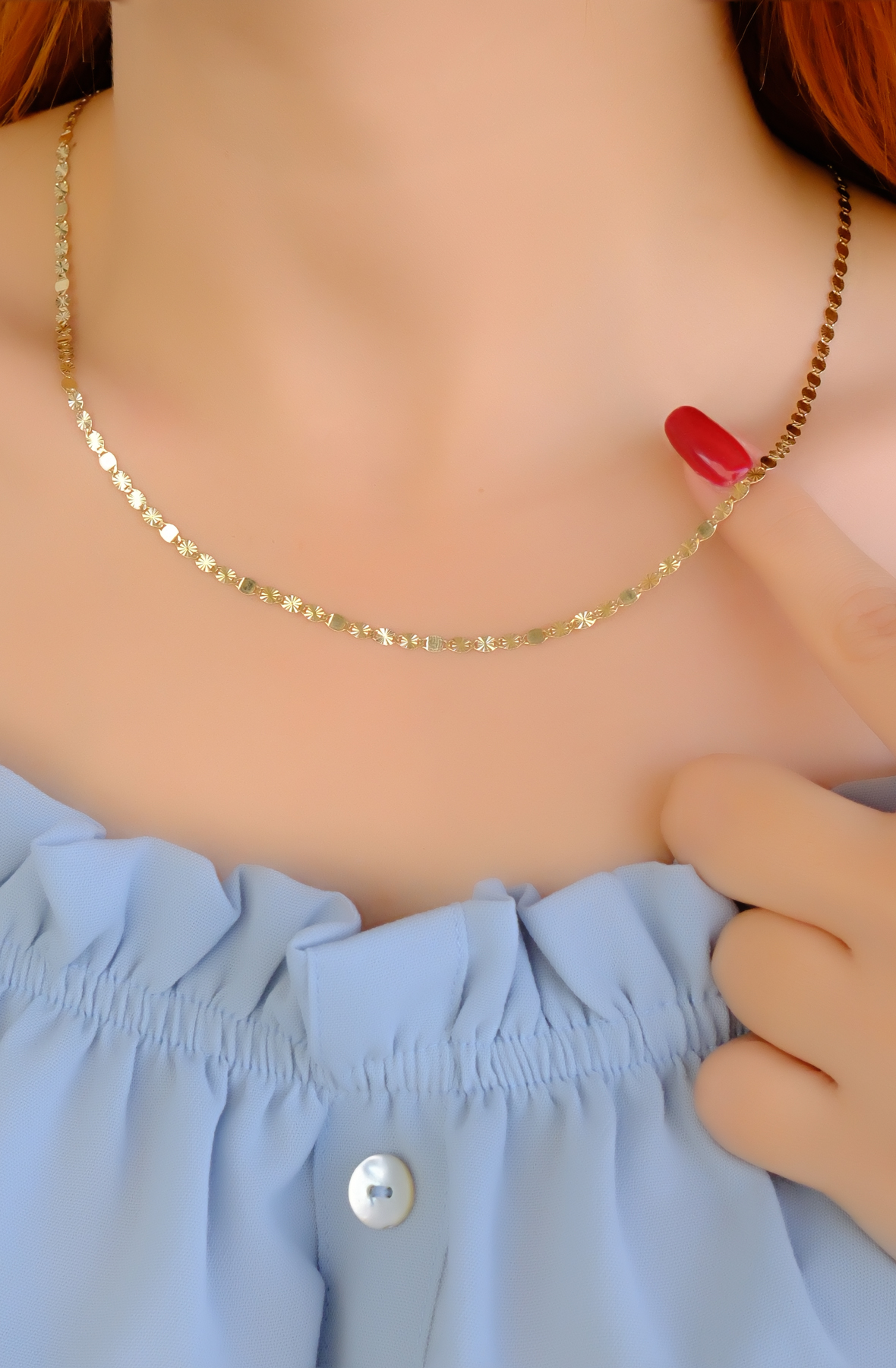 PULLU ZİNCİR KOLYE 14 A085007