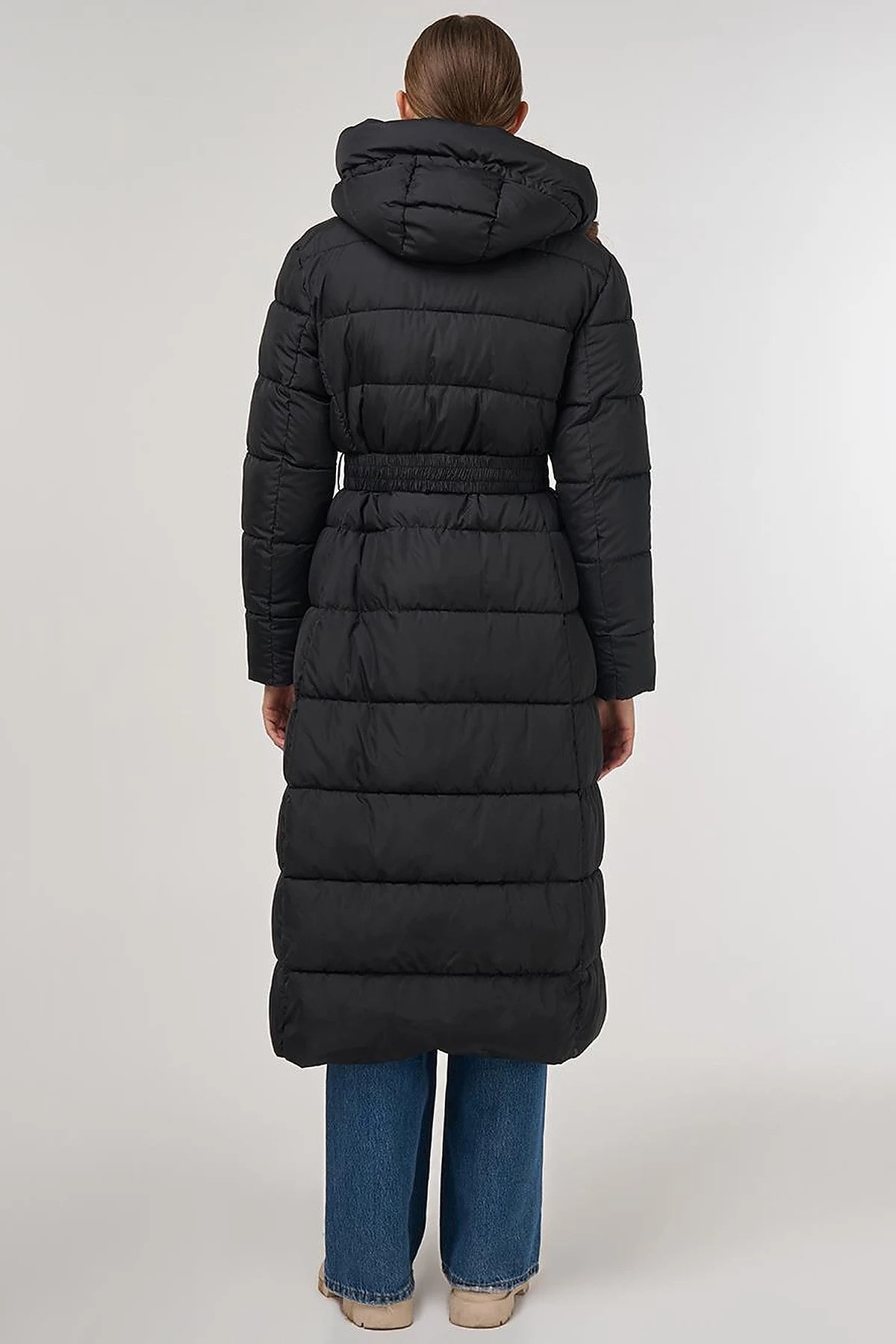 Fermuar Detaylı Anorak Mont Siyah