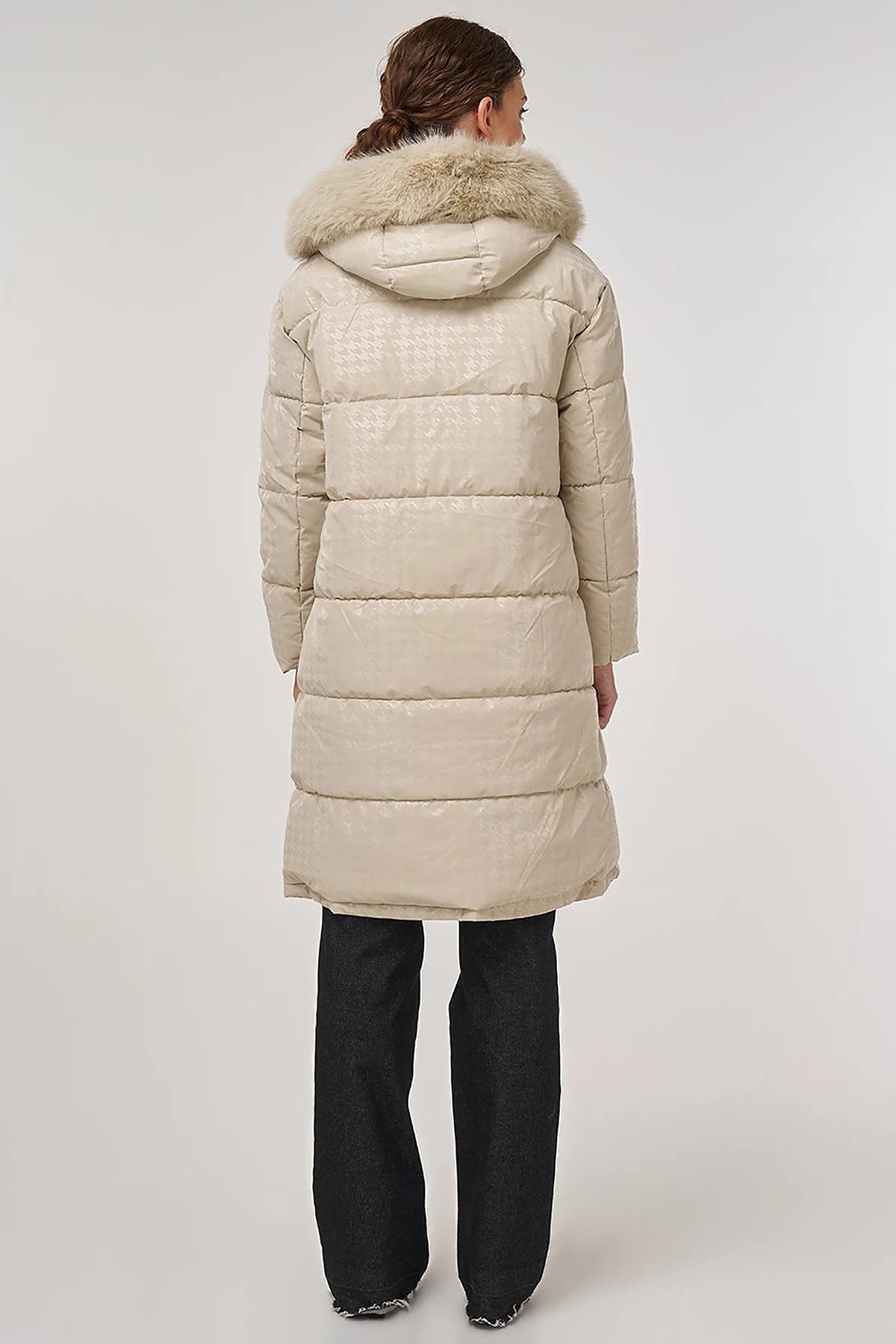 Kazayağı Desen Anorak Mont Taş