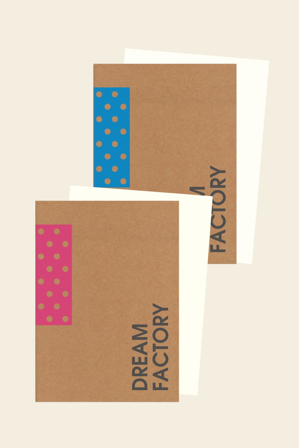 2'li Defter Seti Kraft Defter Düz Dream Factory A5