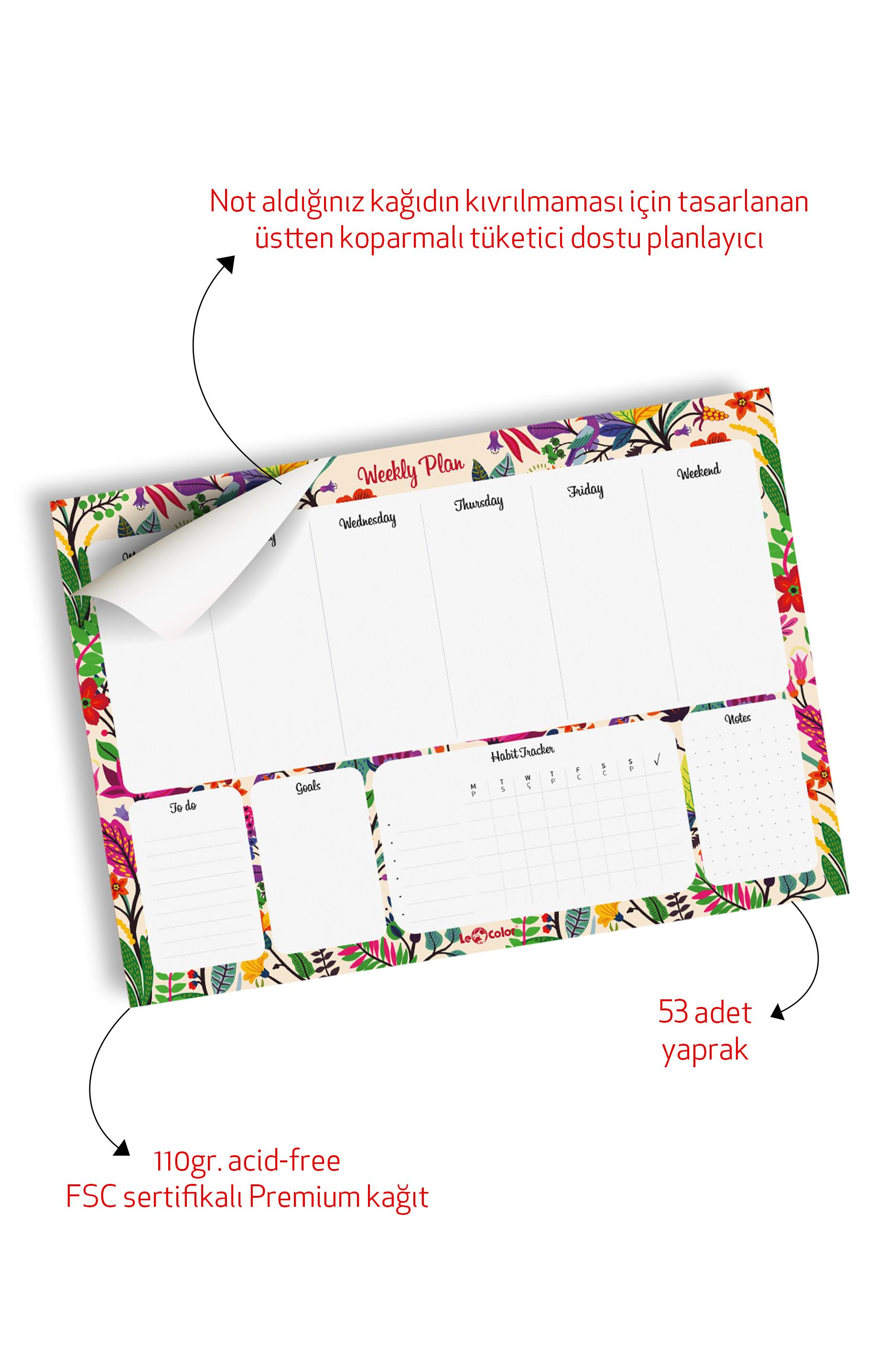 2'li Masaüstü Planlayıcı Set Bahçe