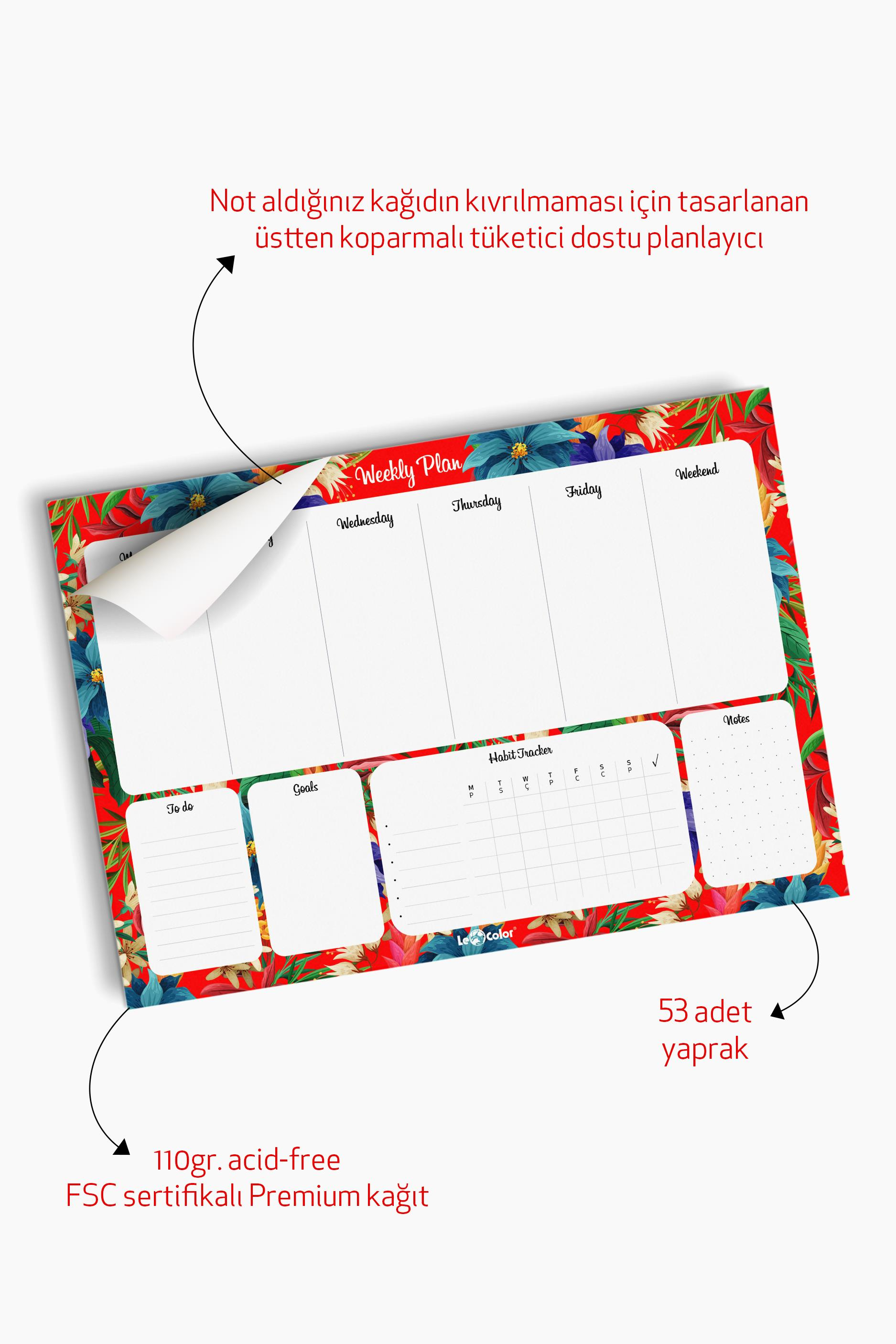 2'li Masaüstü Planlayıcı Set Begonya