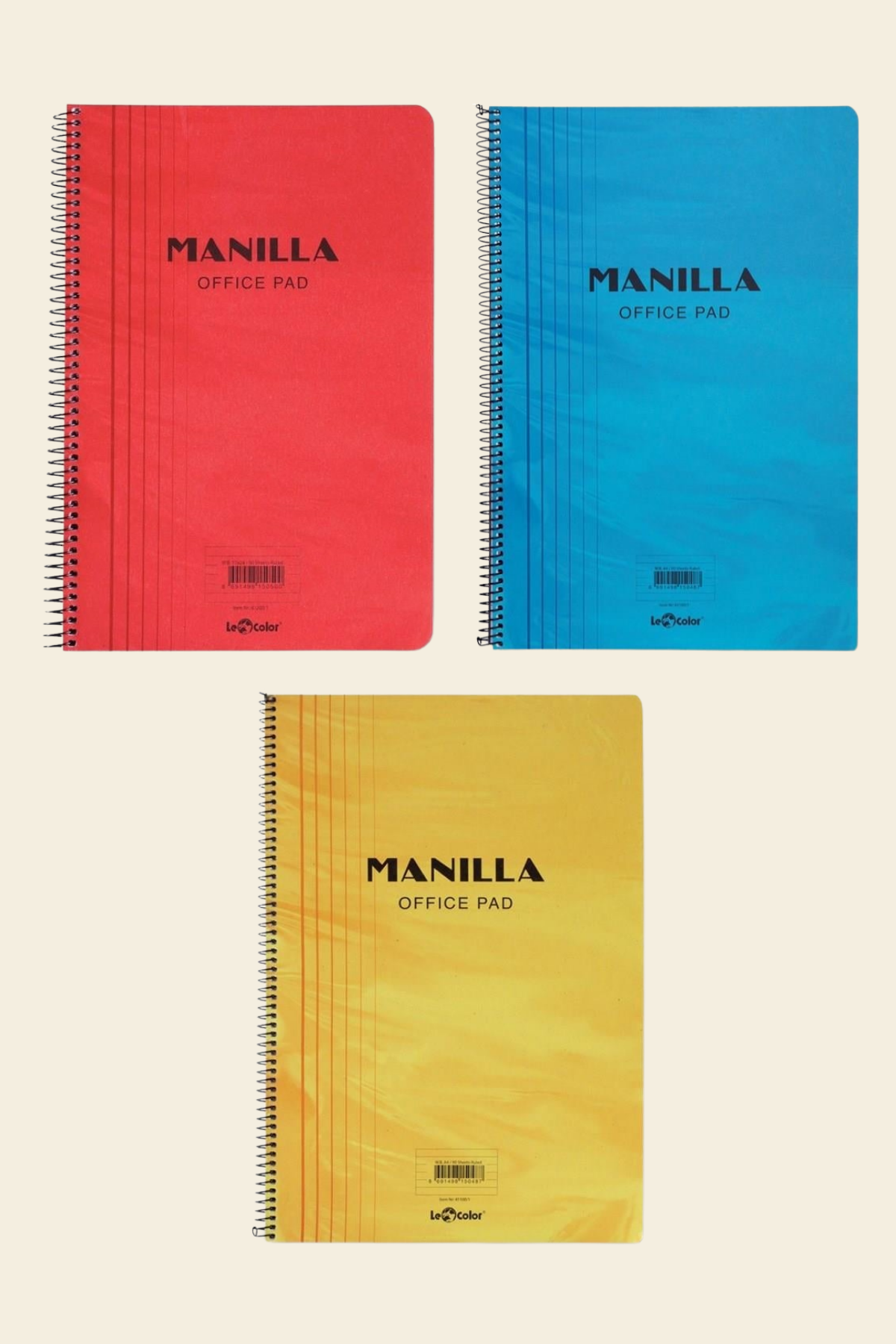 3'lü Manilla Okul Defter 17x24 Çizgili